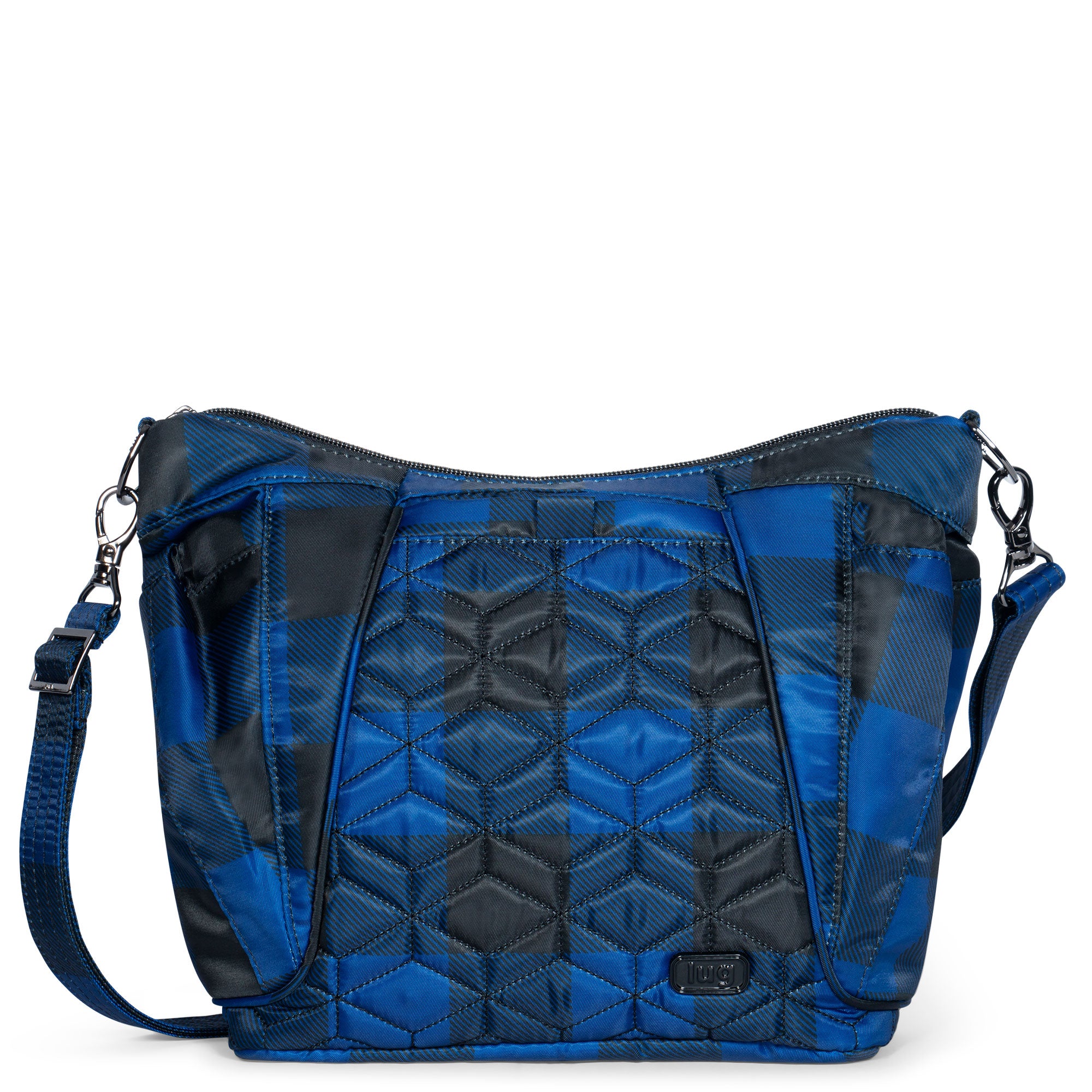 Shuffle Mini SE Crossbody Bag - BUFFALO CHECK BLUE - MiniShuffle_BuffaloCheckBlue_01