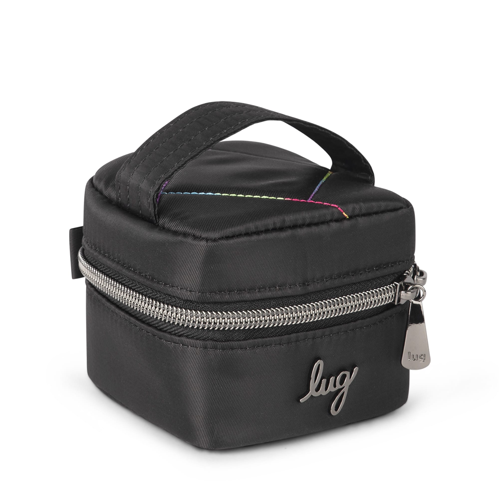 Swizzle Mini Jewelry Case - BLACK RAINBOW STITCH - MiniSwizzle_BlackRainbowStitch_02