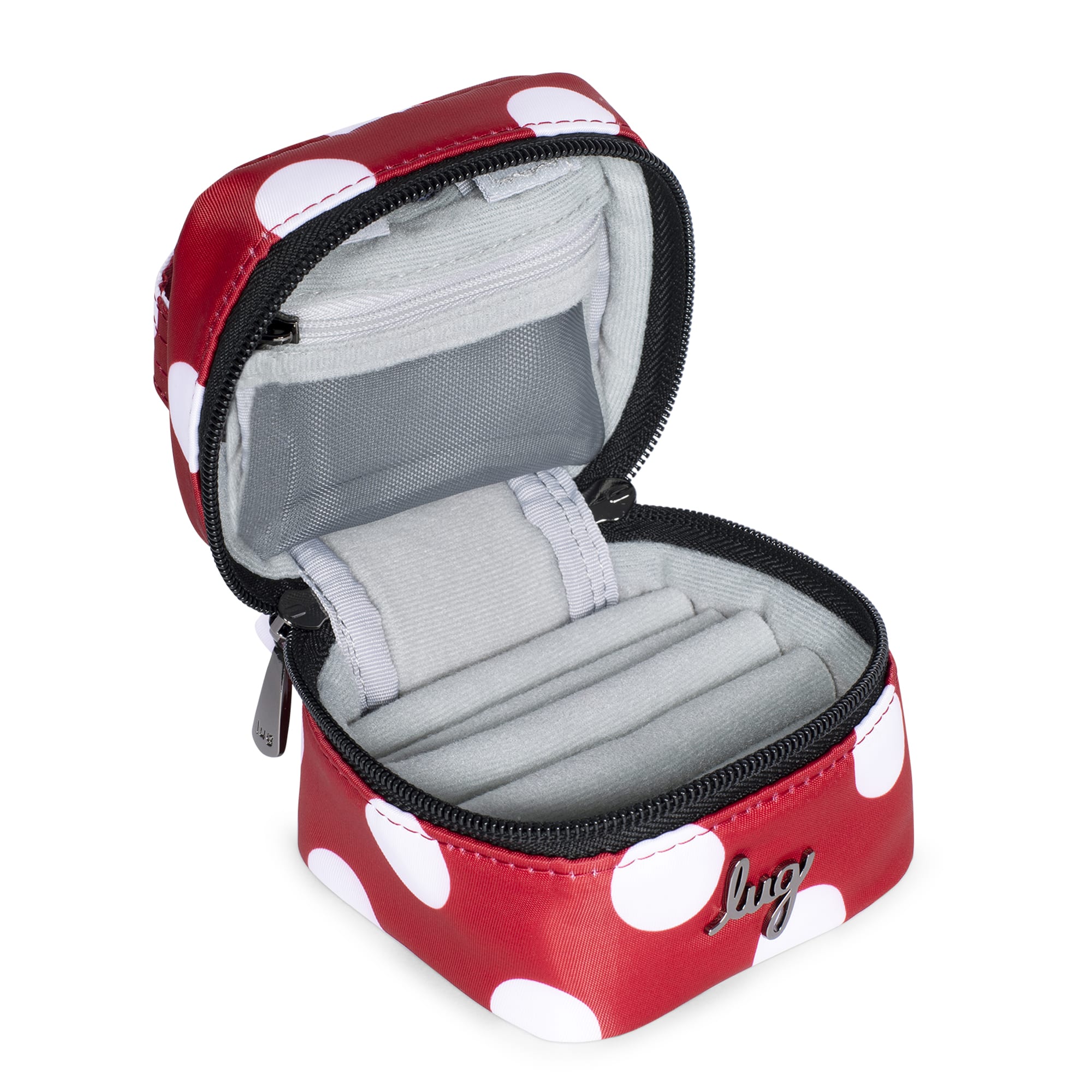 Swizzle Mini Jewelry Case - CRIMSON LARGE DOT - MiniSwizzle_CrimsonLgDot_05