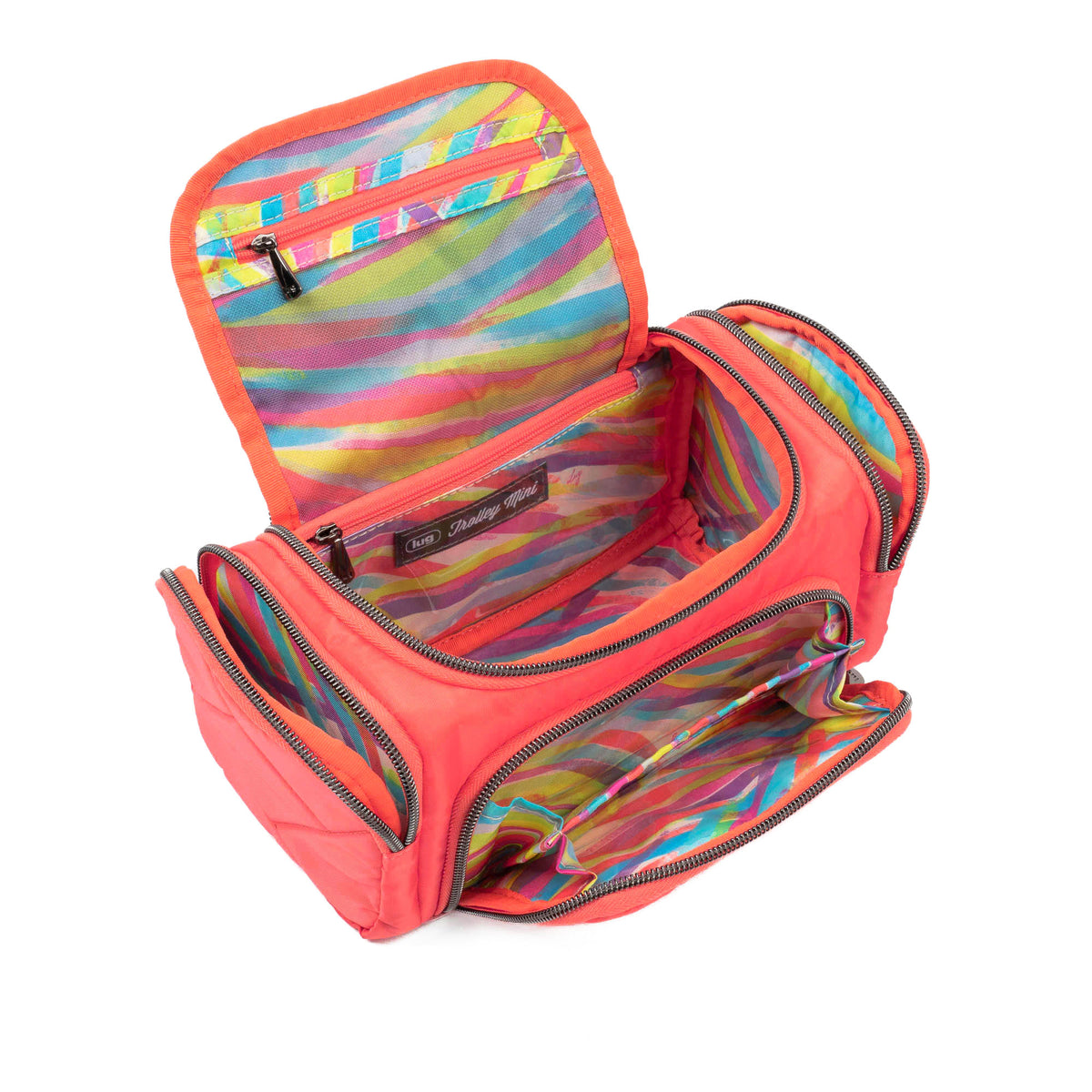 Trolley Mini Cosmetic Case - BLACK ABSTRACT FERNS - MiniTrolleySE_FruitPunch_05