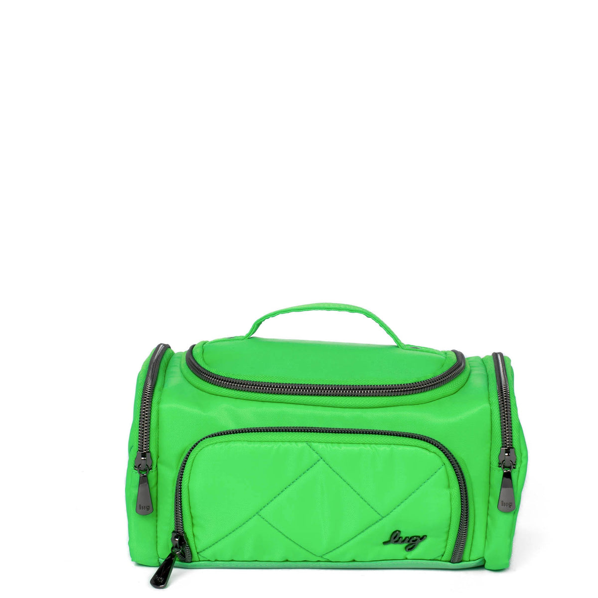 Trolley Mini Cosmetic Case - BLACK ABSTRACT FERNS - MiniTrolleySE_Lime_01