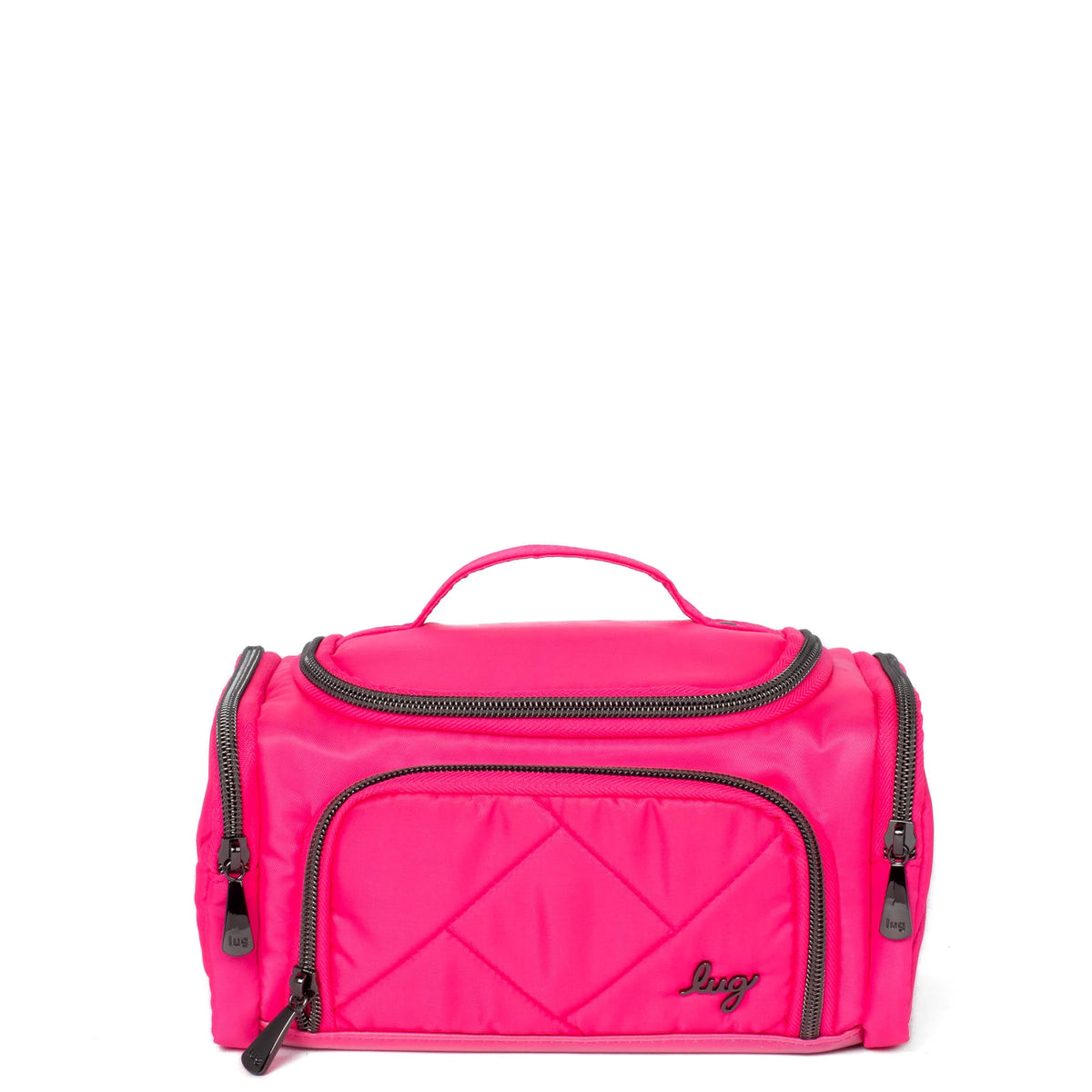 Trolley Mini Cosmetic Case - BLACK ABSTRACT FERNS - MiniTrolleySE_Magenta_01