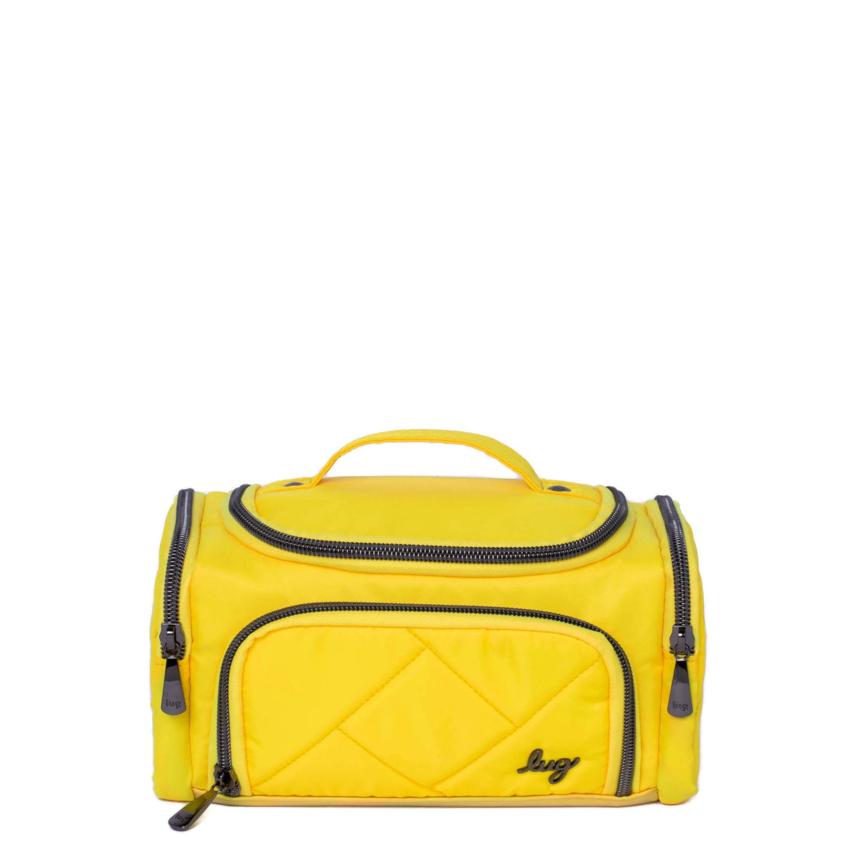 Trolley Mini Cosmetic Case - BLACK ABSTRACT FERNS - MiniTrolleySE_Yellow_01