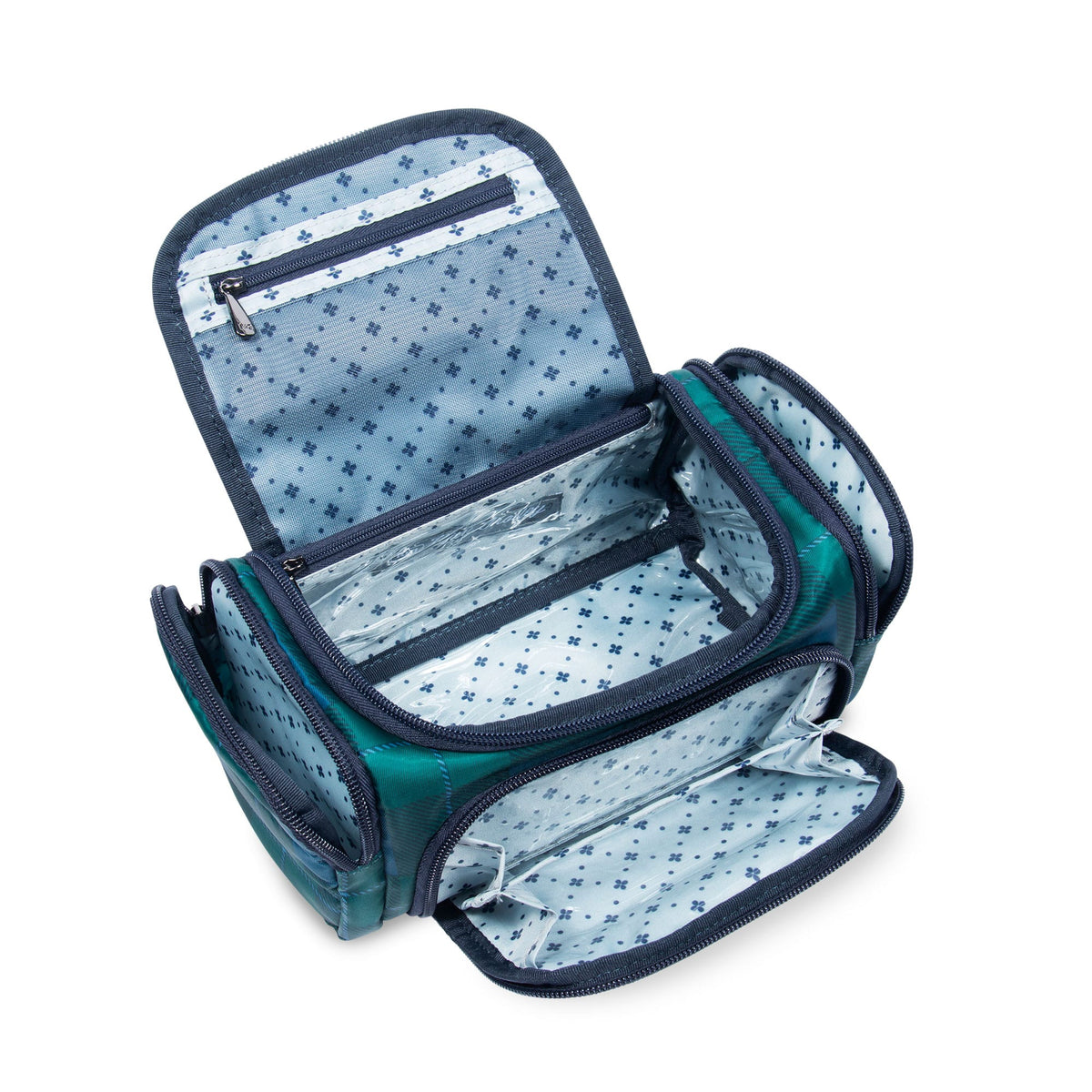 Trolley Mini Cosmetic Case - POP PLAID NAVY - MiniTrolley_PopPlaidNavy_05