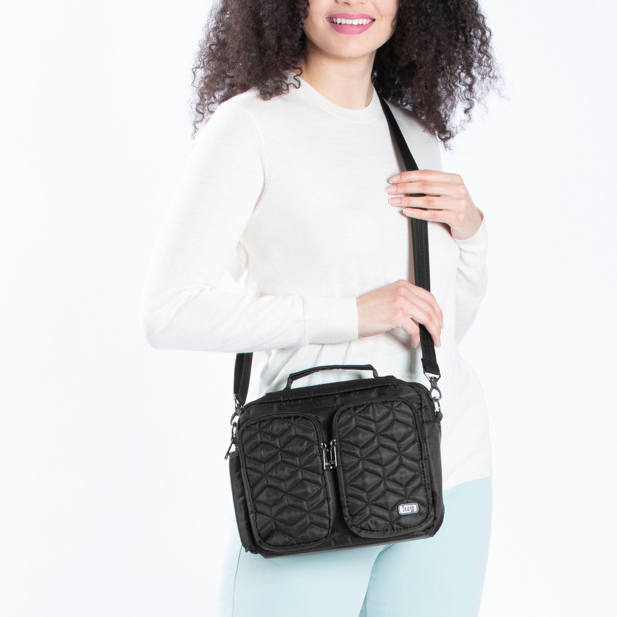 Navigator Crossbody Bag - MIDNIGHT BLACK - Navigator_Black_Model