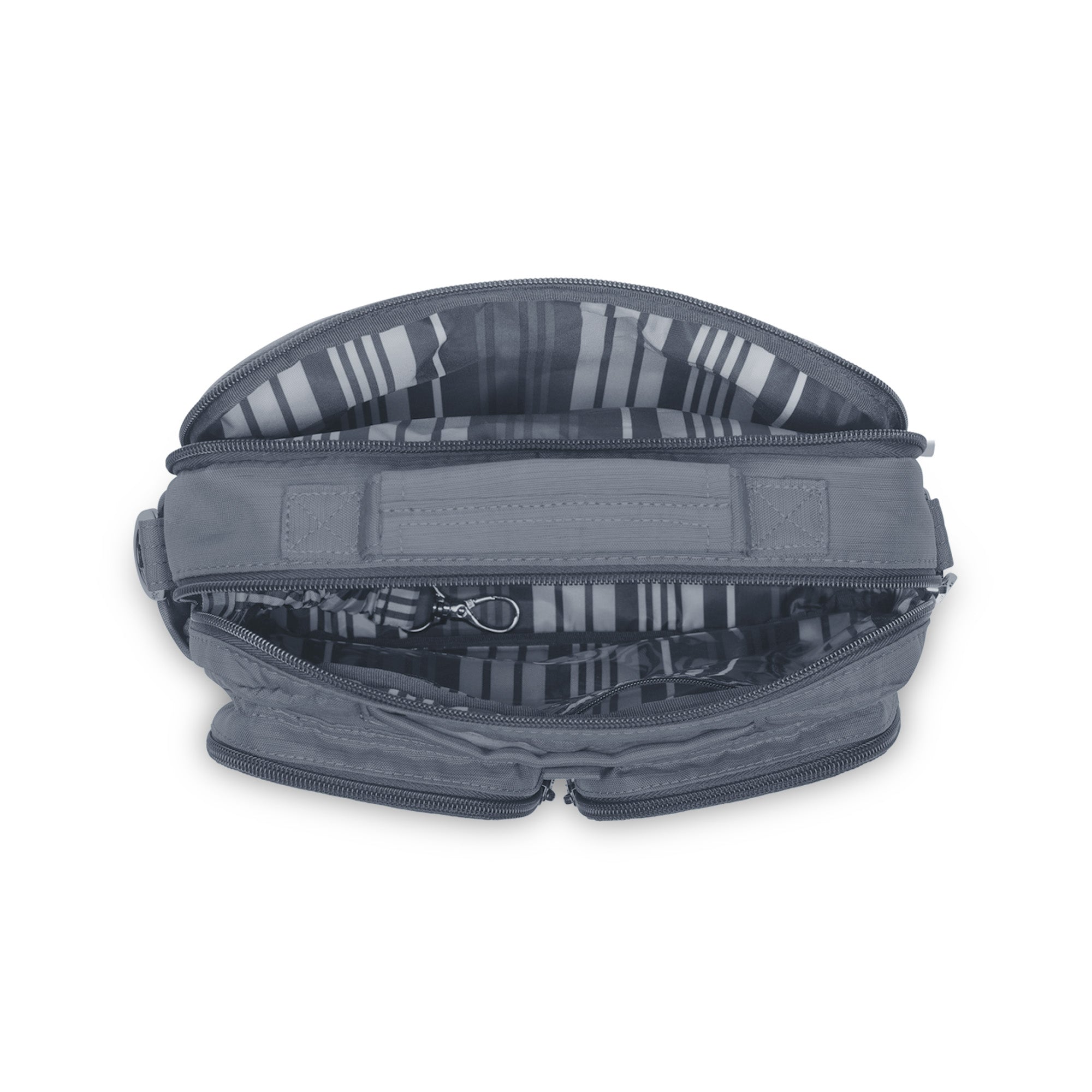 Navigator Crossbody Bag - BRUSHED GREY LOVE STRIPE BLACK - Navigator_BrushedGrey_05_2a0c2b30-aa7c-4bfa-9229-d729f2fa9719