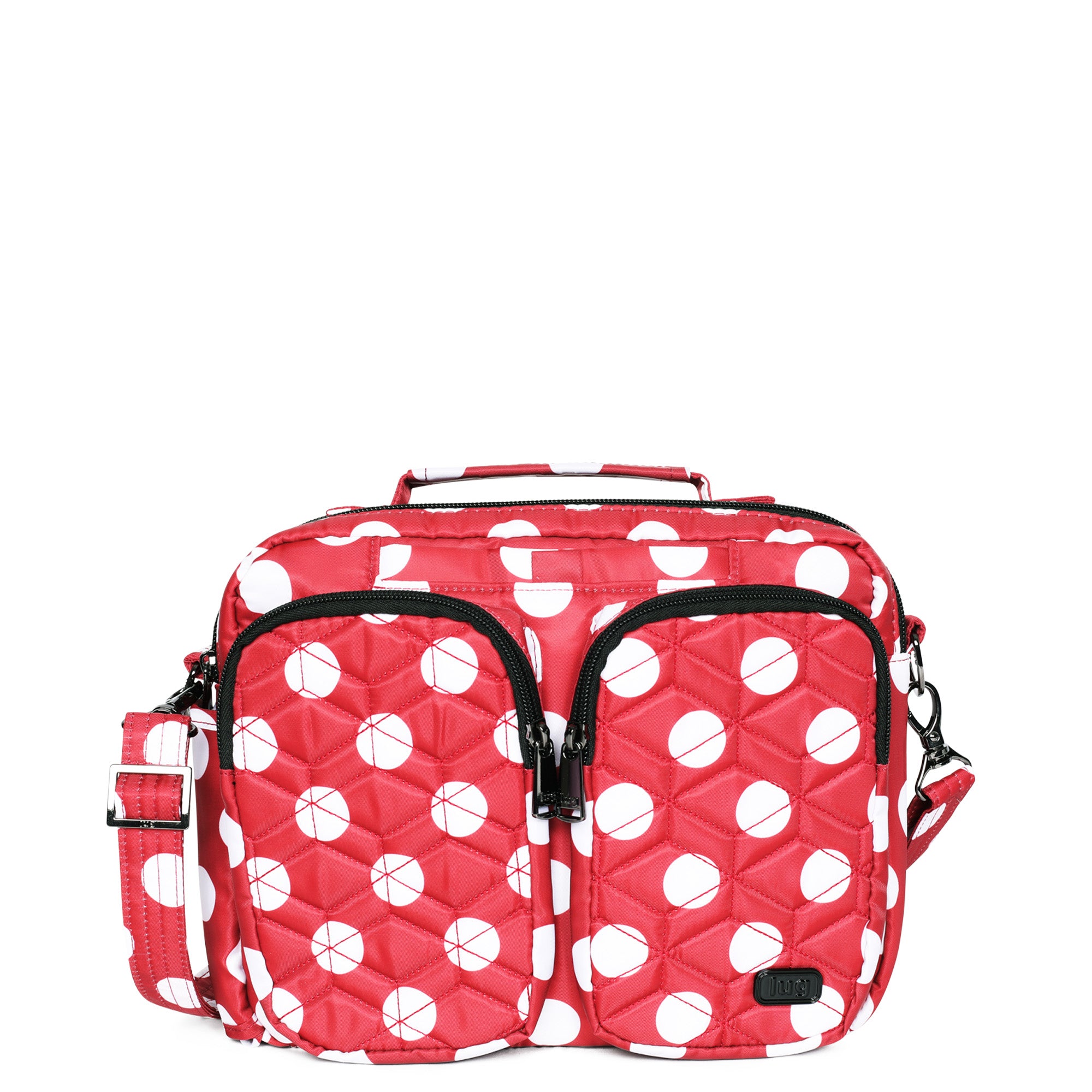 Navigator Crossbody Bag - CRIMSON LARGE DOT - Navigator_Crimson_Lg_Dot_01