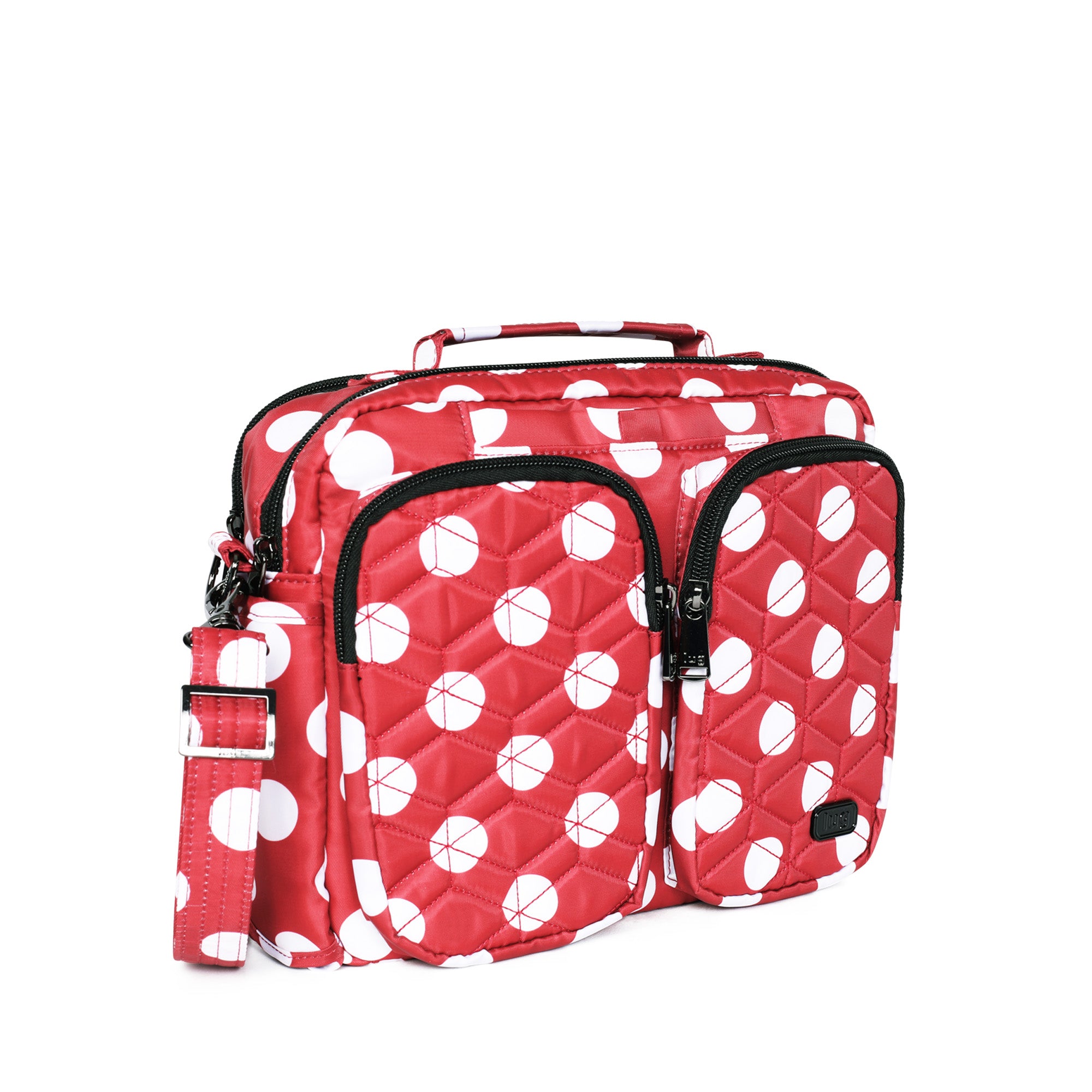 Navigator Crossbody Bag - CRIMSON LARGE DOT - Navigator_Crimson_Lg_Dot_02