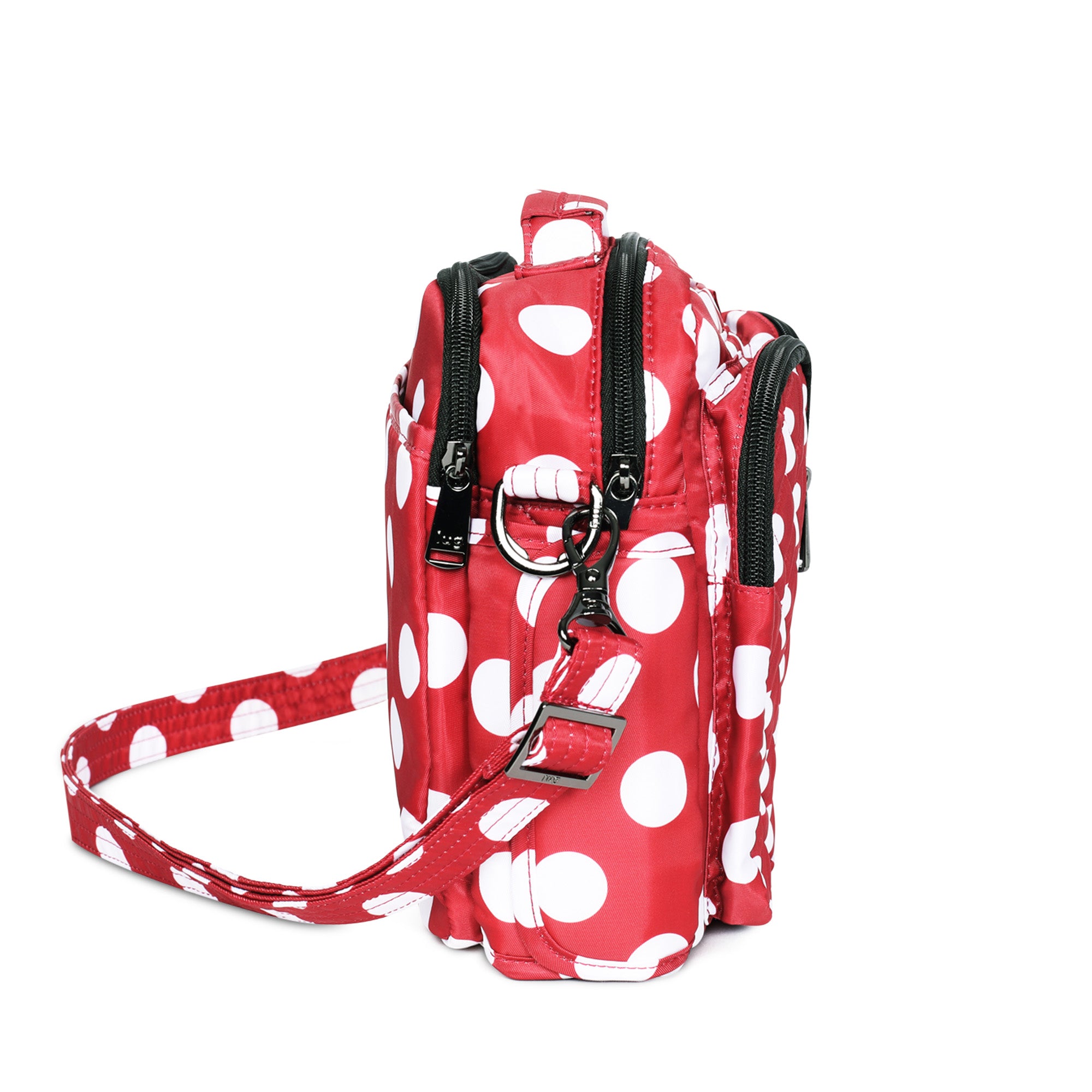 Navigator Crossbody Bag - CRIMSON LARGE DOT - Navigator_Crimson_Lg_Dot_03