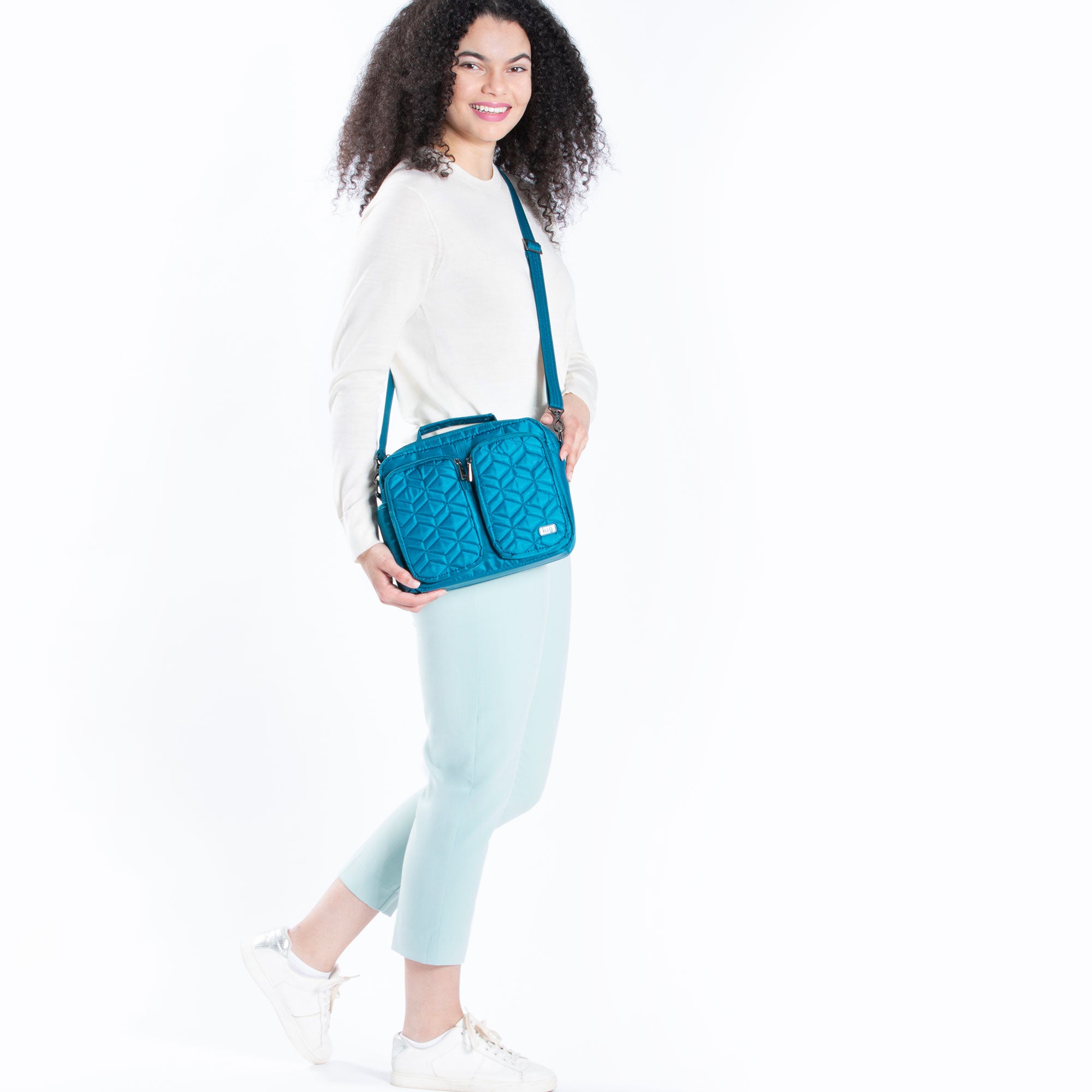 Navigator Crossbody Bag - OCEAN BLUE - Navigator_OceanBlue_Model