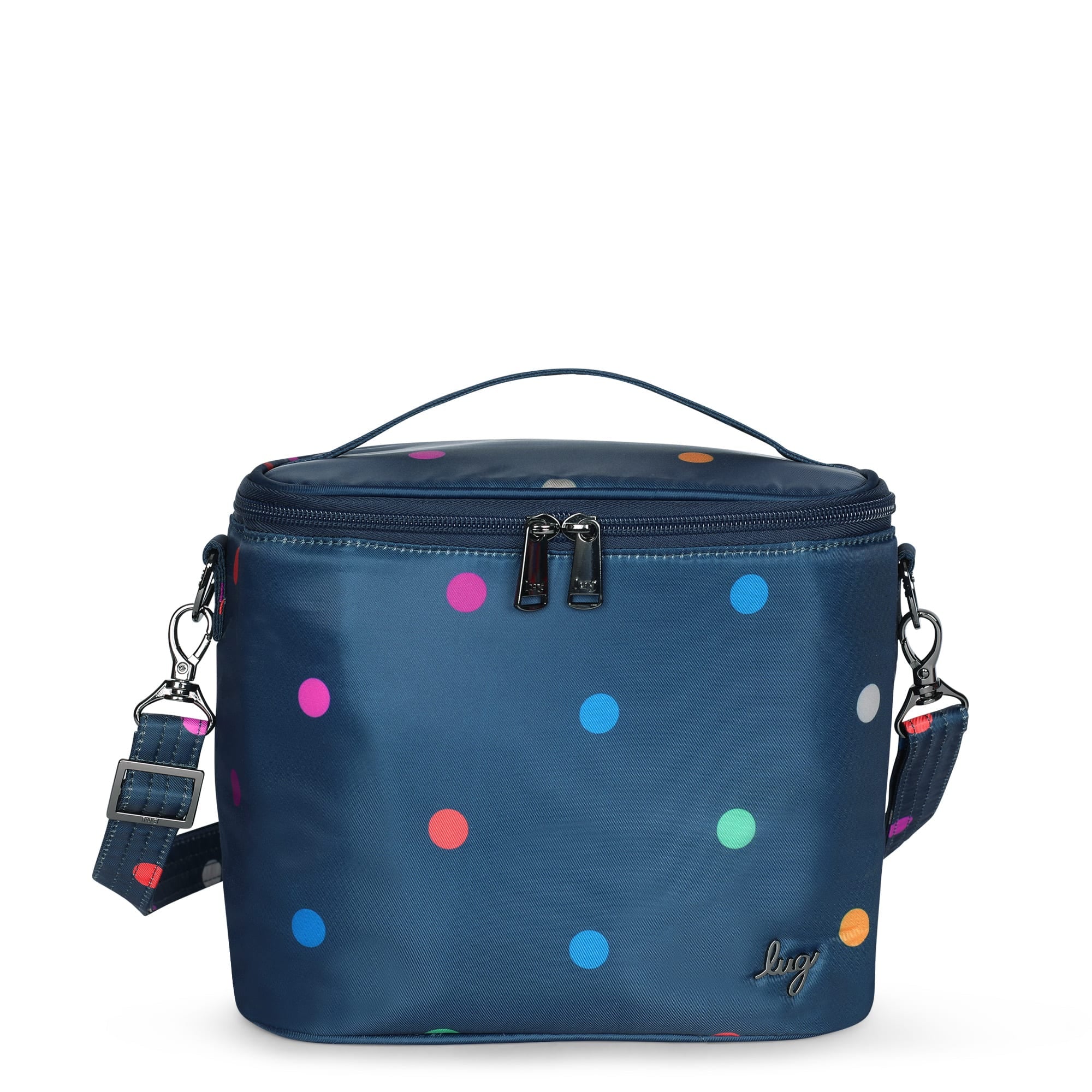 Nibble Convertible Lunch Tote Bag - MULTI DOTS NAVY - Nibble_BlueDot_01