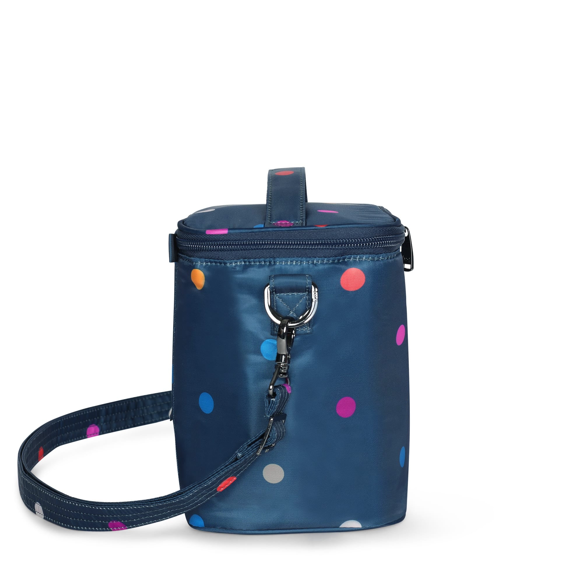 Nibble Convertible Lunch Tote Bag - MULTI DOTS NAVY - Nibble_BlueDot_03
