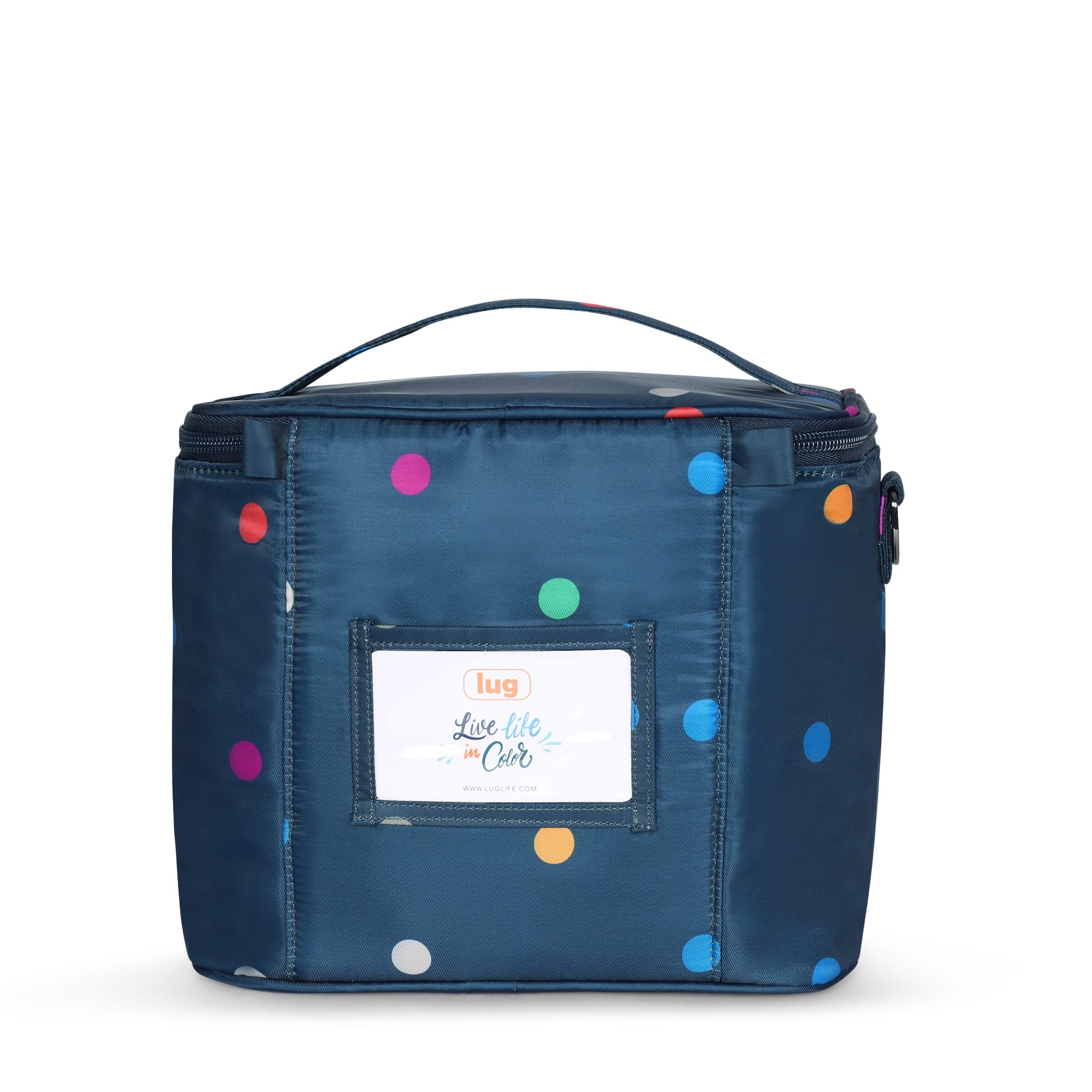 Nibble Convertible Lunch Tote Bag - MULTI DOTS NAVY - Nibble_BlueDot_04