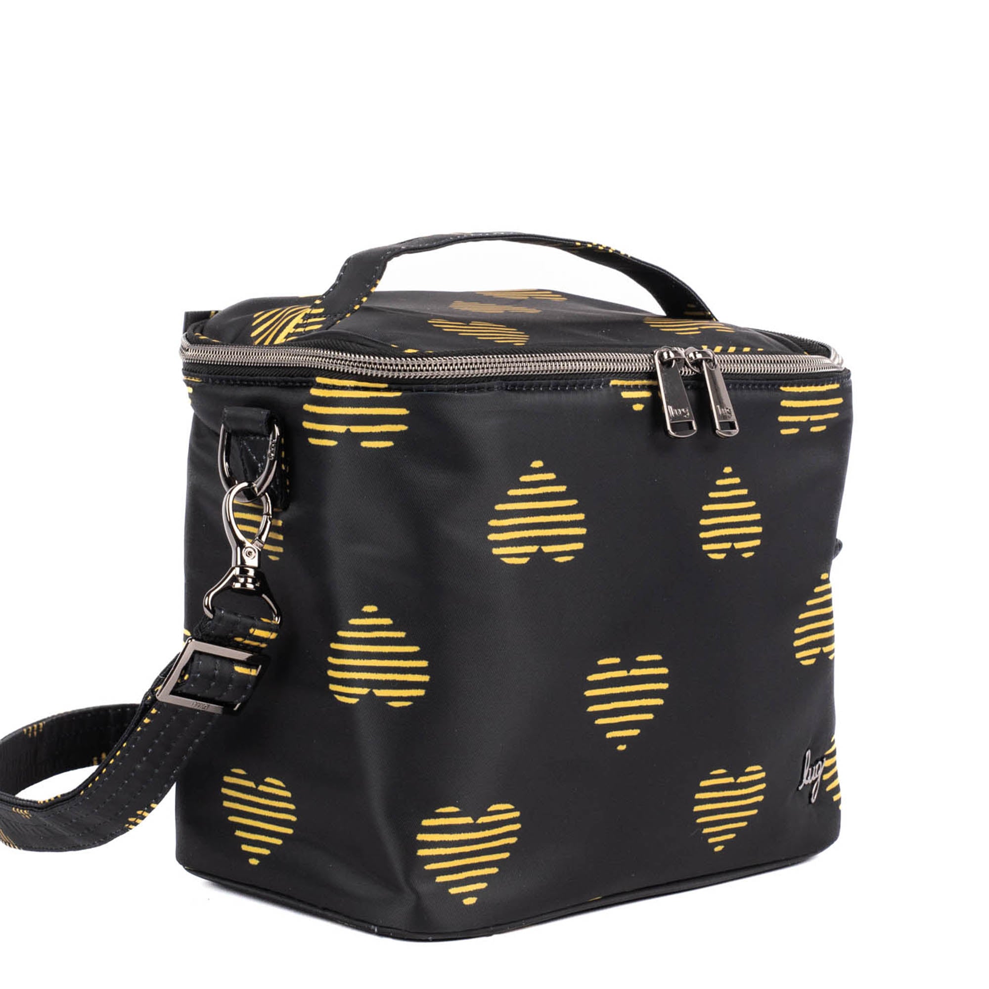 Nibble Convertible Lunch Tote Bag - HEARTS GOLD - Nibble_HeartsGold_02