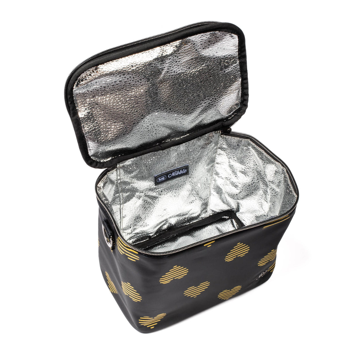 Nibble Convertible Lunch Tote Bag - HEARTS GOLD - Nibble_HeartsGold_05