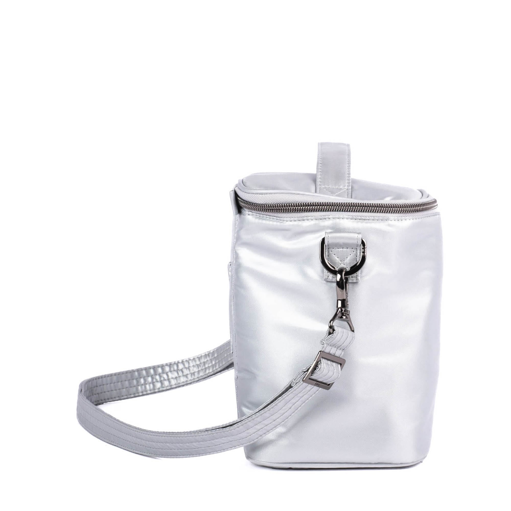 Nibble Convertible Lunch Tote Bag - METALLIC SILVER - Nibble_MetallicSilver_03