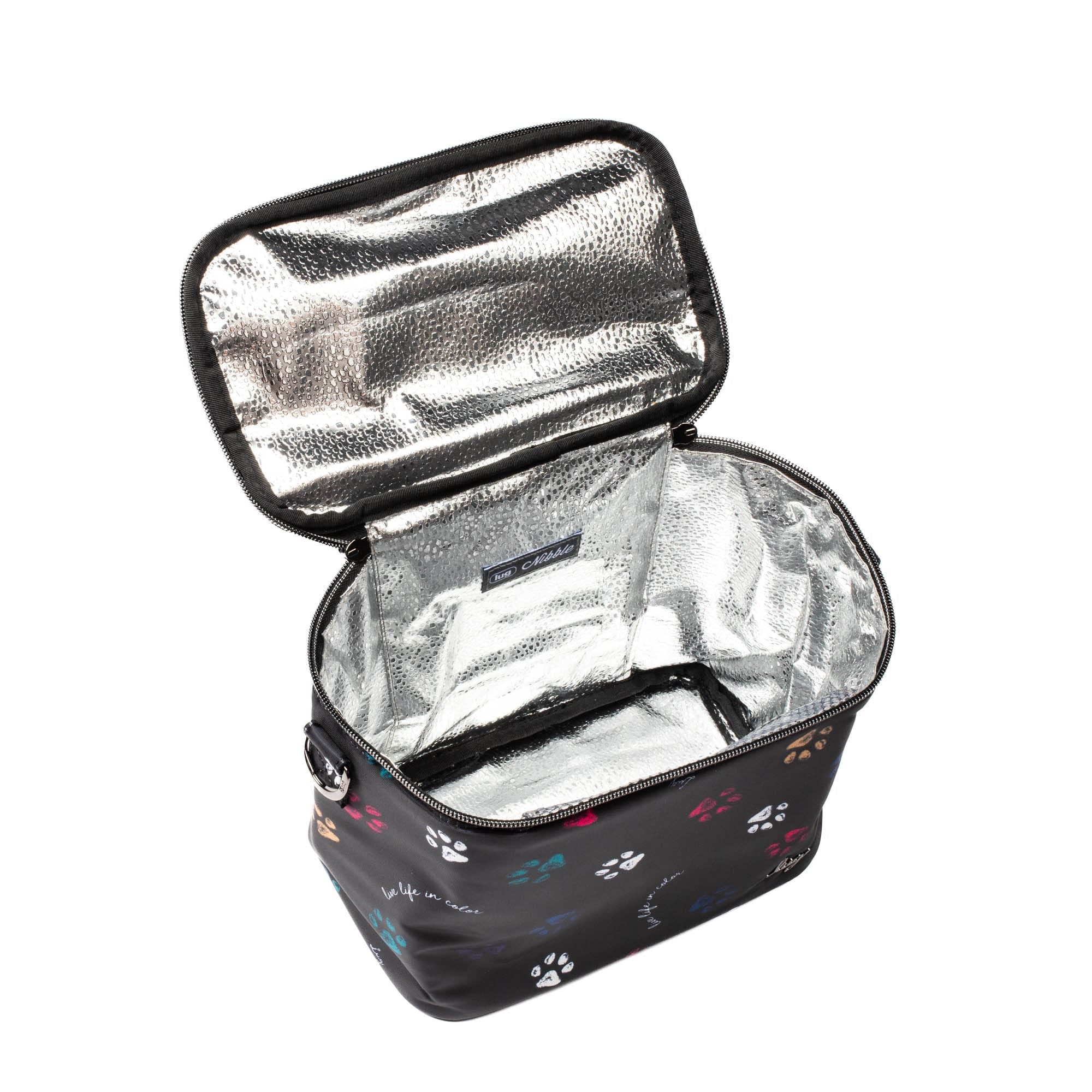 Nibble Convertible Lunch Tote Bag - PAWS BLACK - Nibble_PawsBlack_05