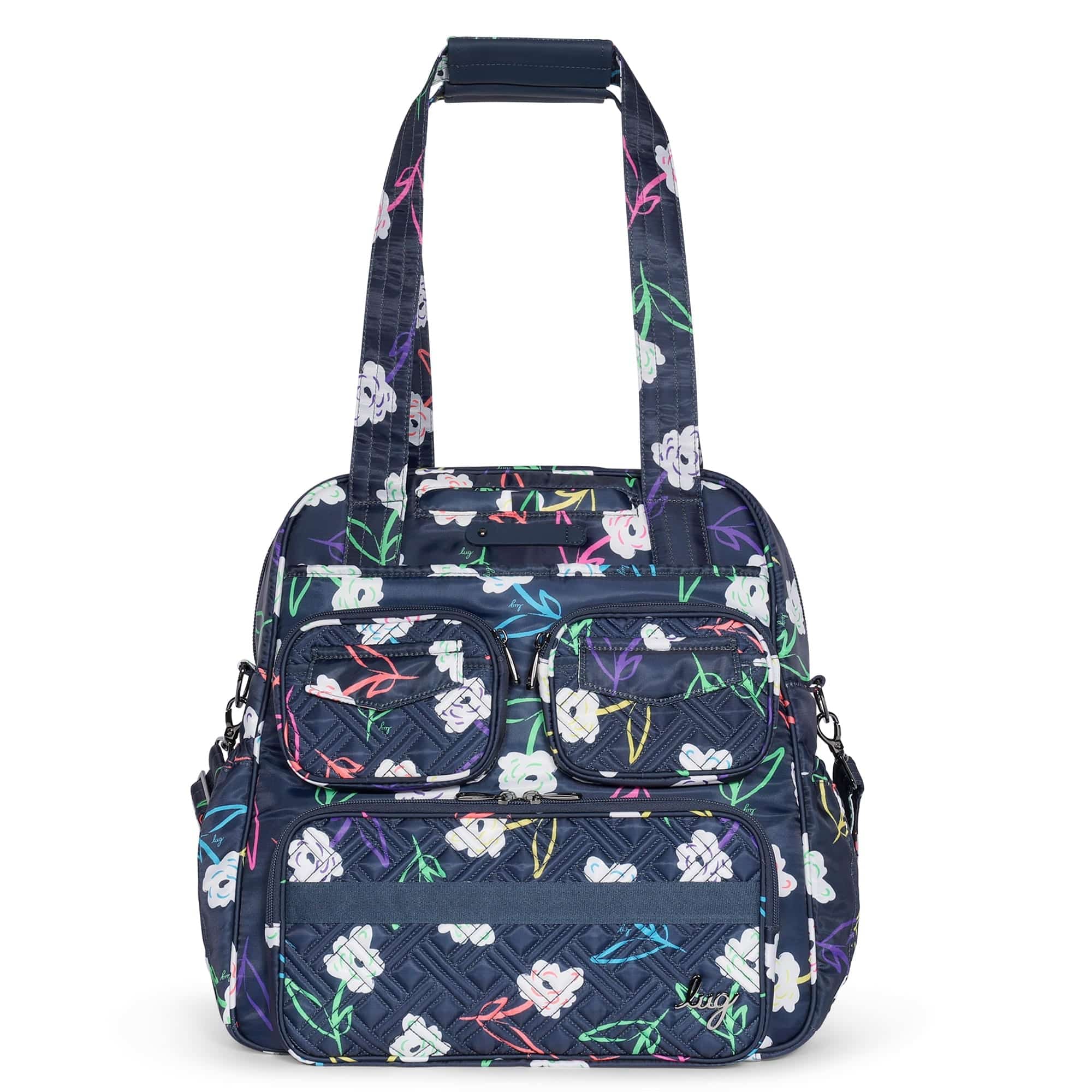 Puddle Jumper LE Convertible Tote Bag - BRIGHT FLORAL - PUDDLEJUMPERLE-CHARMBAR_BrightFloral_01
