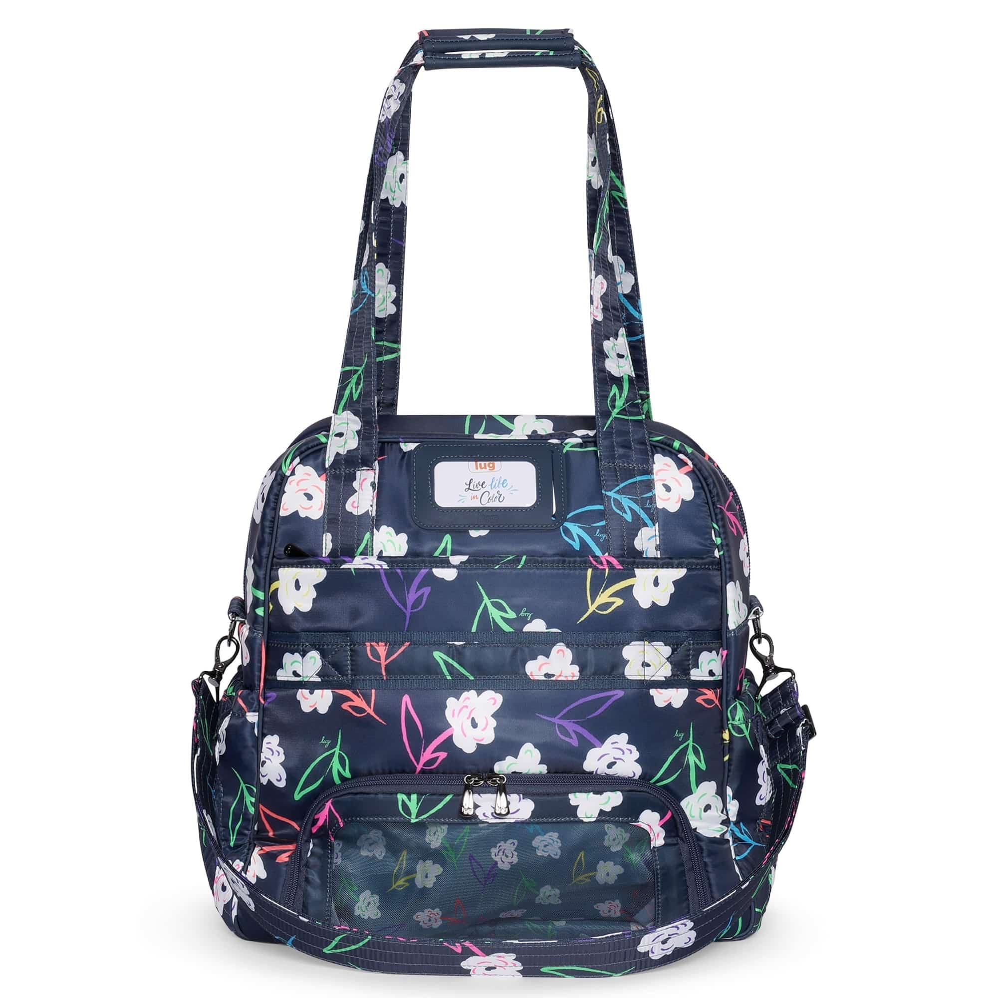 Puddle Jumper LE Convertible Tote Bag - BRIGHT FLORAL - PUDDLEJUMPERLE-CHARMBAR_BrightFloral_04