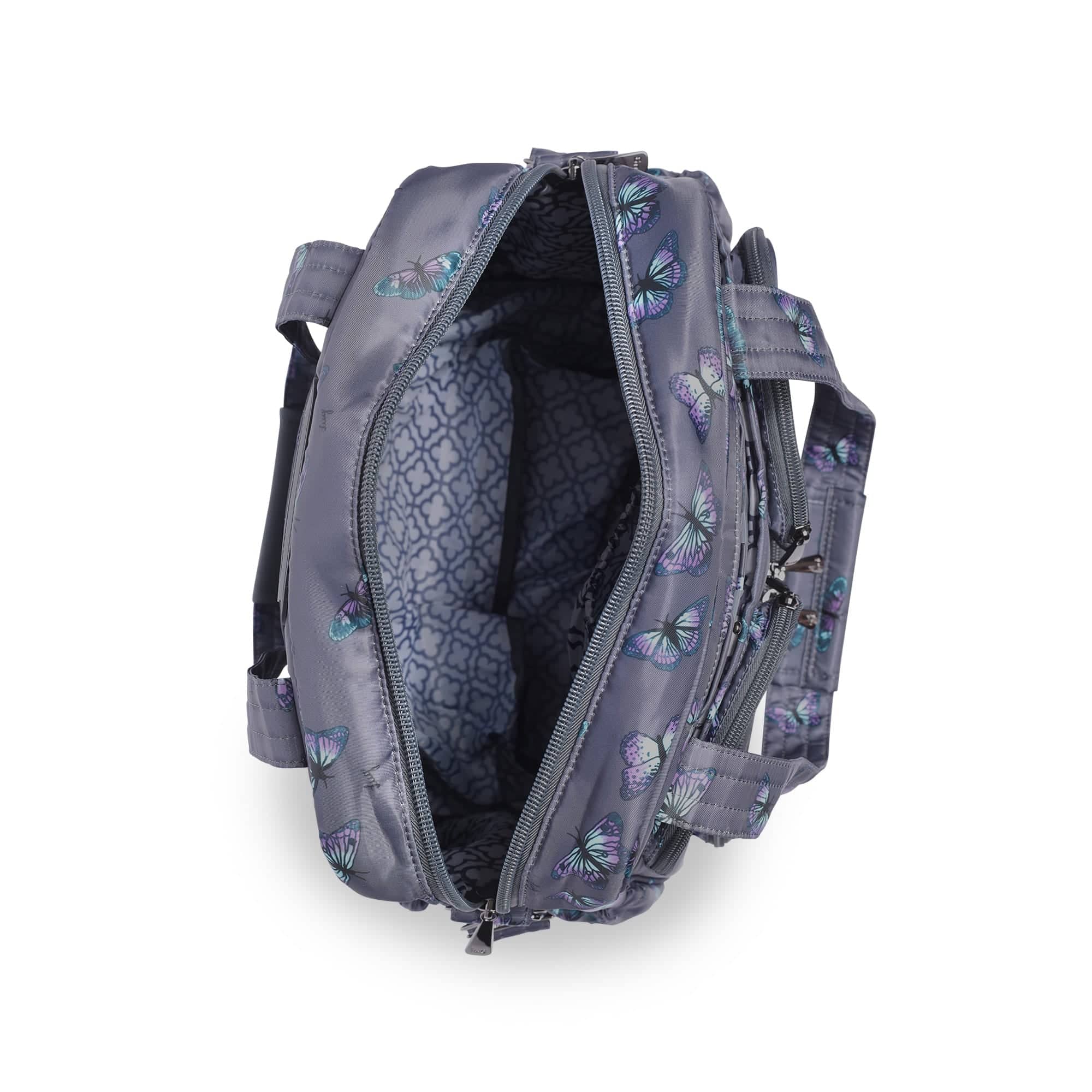 Puddle Jumper LE Convertible Tote Bag - BUTTERFLY GREY - PUDDLEJUMPERLE-CHARMBAR_Butterfley_Grey_05