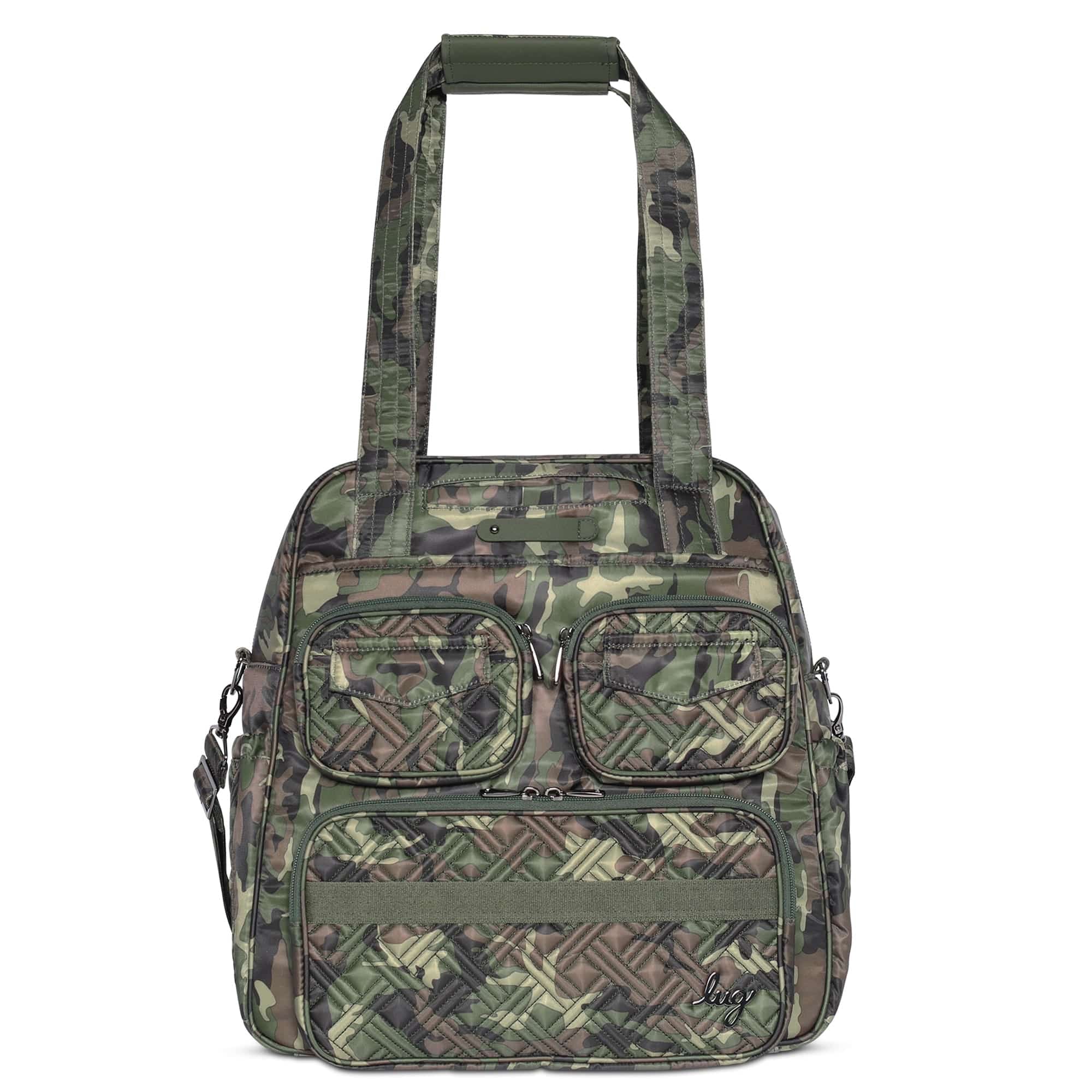 Puddle Jumper LE Convertible Tote Bag - CAMO GREEN - PUDDLEJUMPERLE-CHARMBAR_CamoGreen_01