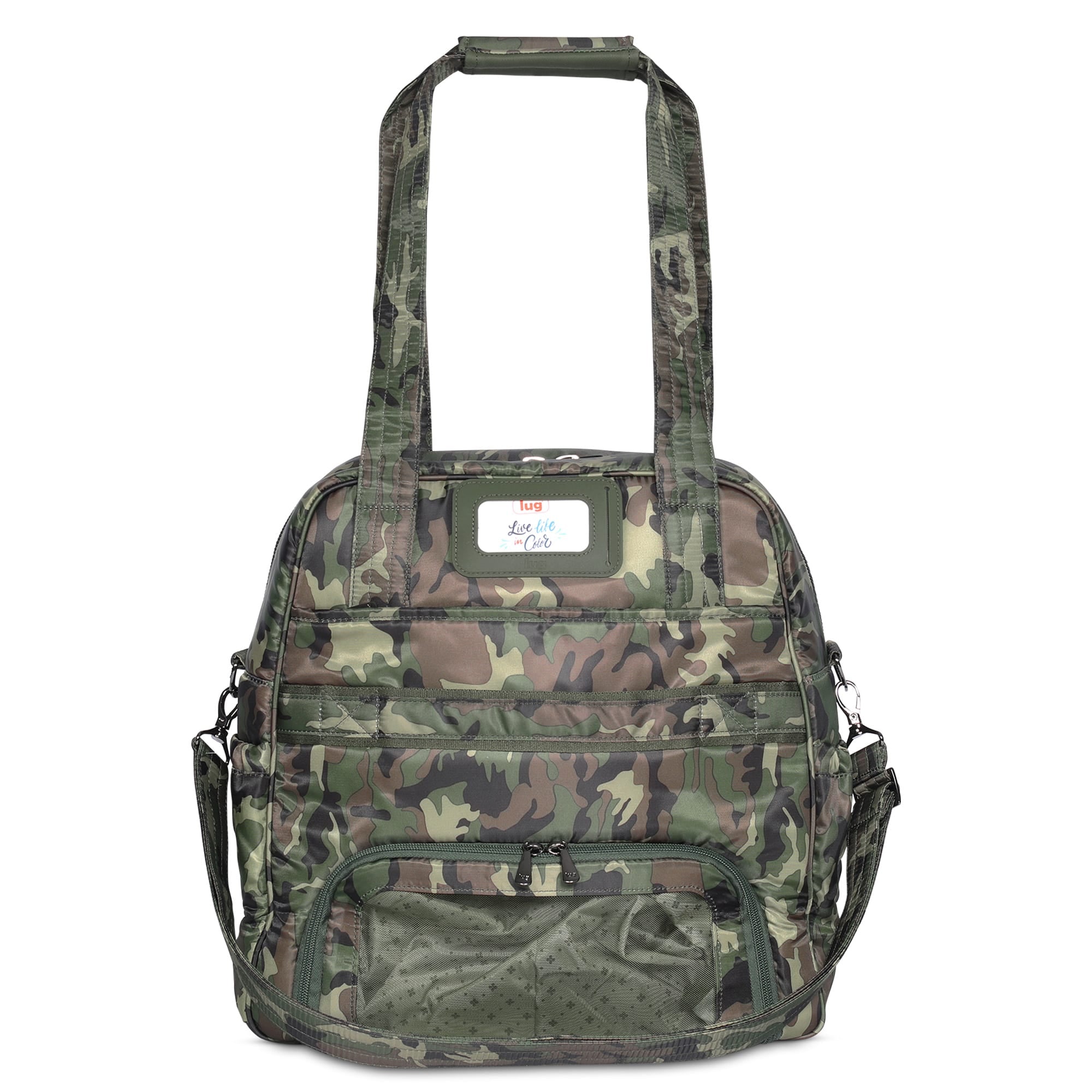 Puddle Jumper LE Convertible Tote Bag - CAMO GREEN - PUDDLEJUMPERLE-CHARMBAR_CamoGreen_04