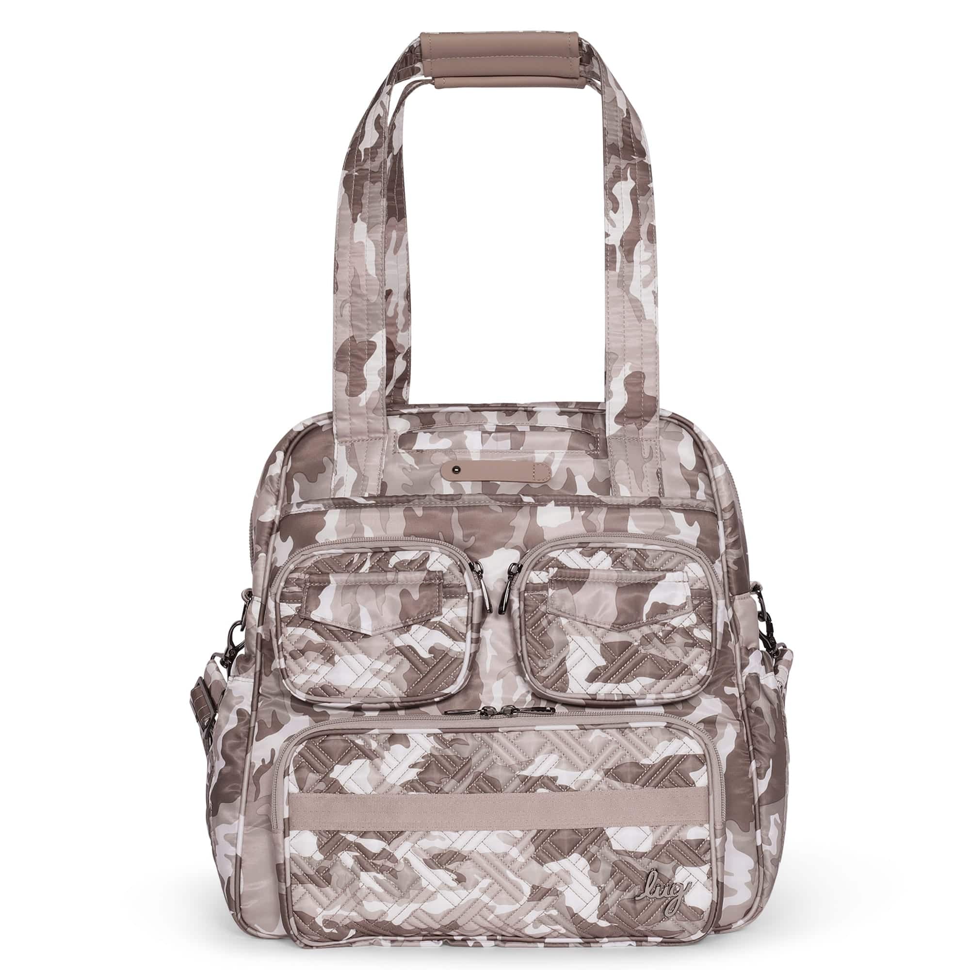 Puddle Jumper LE Convertible Tote Bag - CAMO TAUPE - PUDDLEJUMPERLE-CHARMBAR_CamoTaupe_01