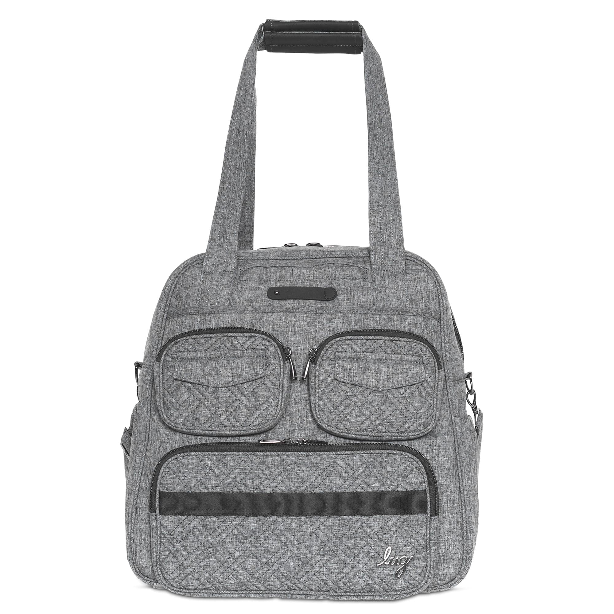 Puddle Jumper LE Convertible Tote Bag - HEATHER GREY - PUDDLEJUMPERLE-CHARMBAR_HeatherGrey_01