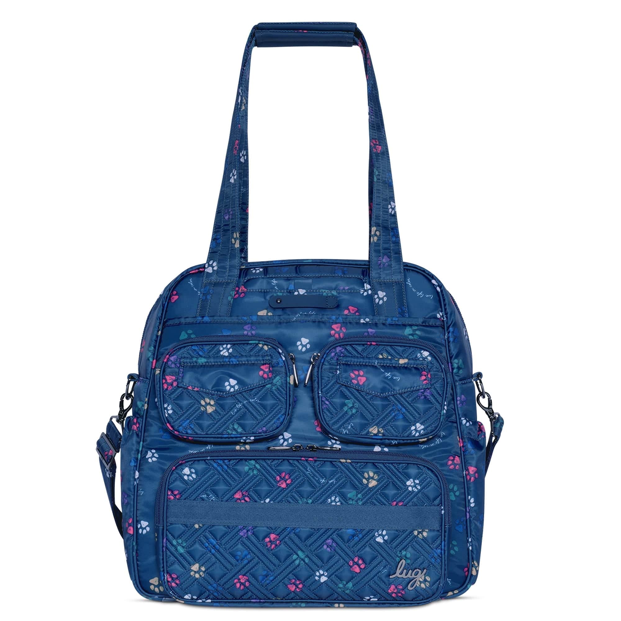 Puddle Jumper LE Convertible Tote Bag - PAWS NAVY - PUDDLEJUMPERLE-CHARMBAR_PawsNavy_01