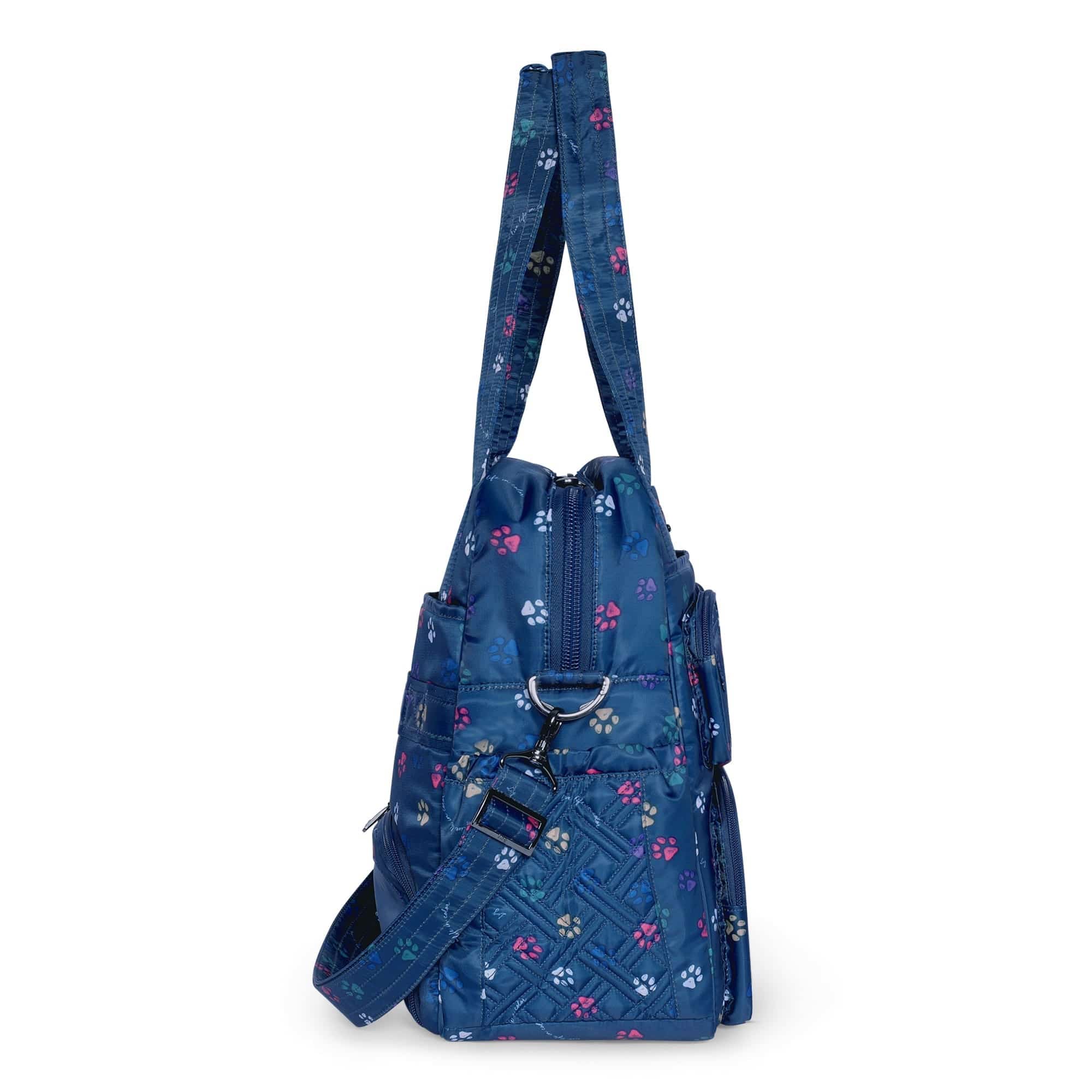 Puddle Jumper LE Convertible Tote Bag - PAWS NAVY - PUDDLEJUMPERLE-CHARMBAR_PawsNavy_03