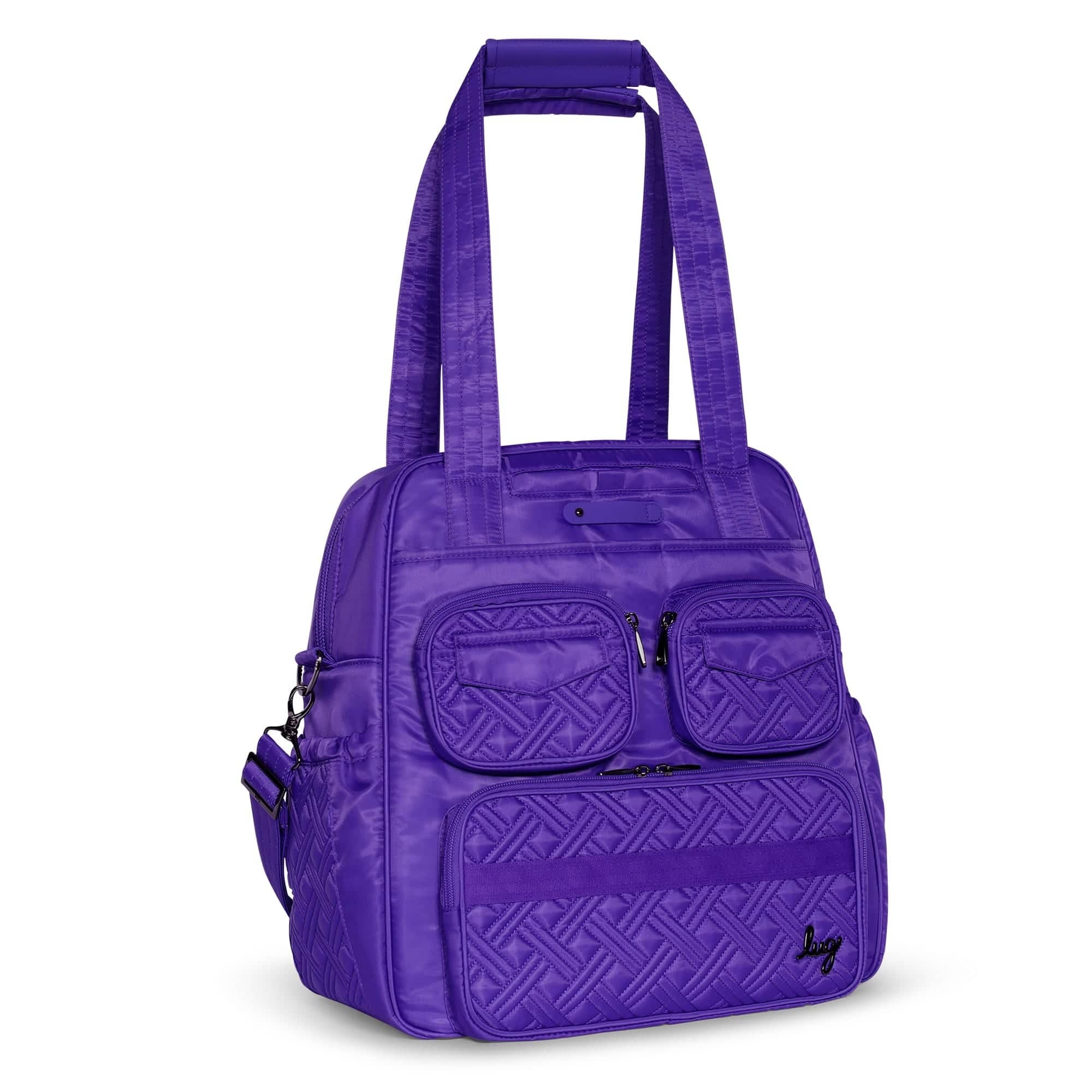 Puddle Jumper LE Convertible Tote Bag - VIOLET - PUDDLEJUMPERLE-CHARMBAR_Violet_02