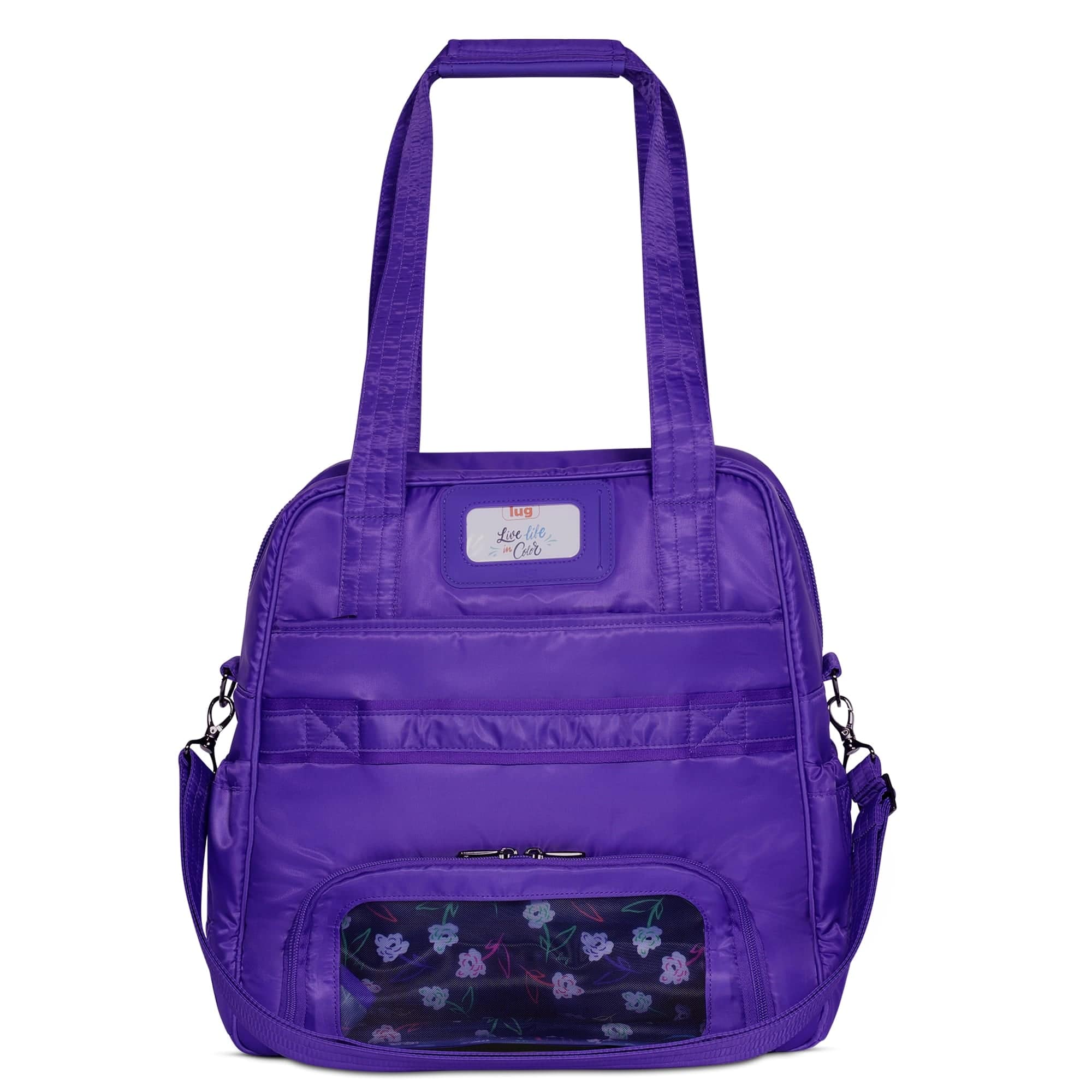 Puddle Jumper LE Convertible Tote Bag - VIOLET - PUDDLEJUMPERLE-CHARMBAR_Violet_04
