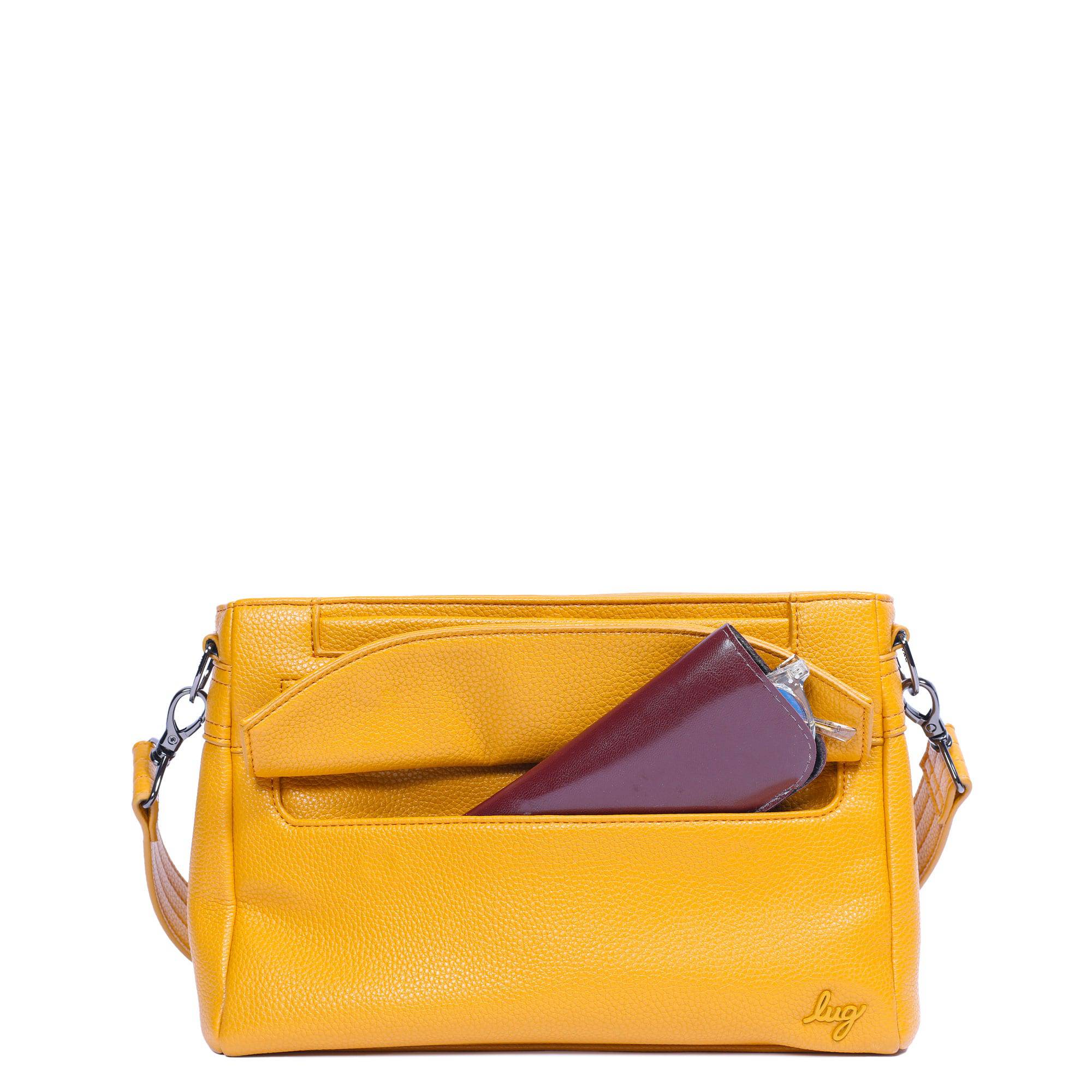 Pacer Classic VL Crossbody Bag - AMBER YELLOW - PacerVL_AmberYellowLeopardBrownStrap_05