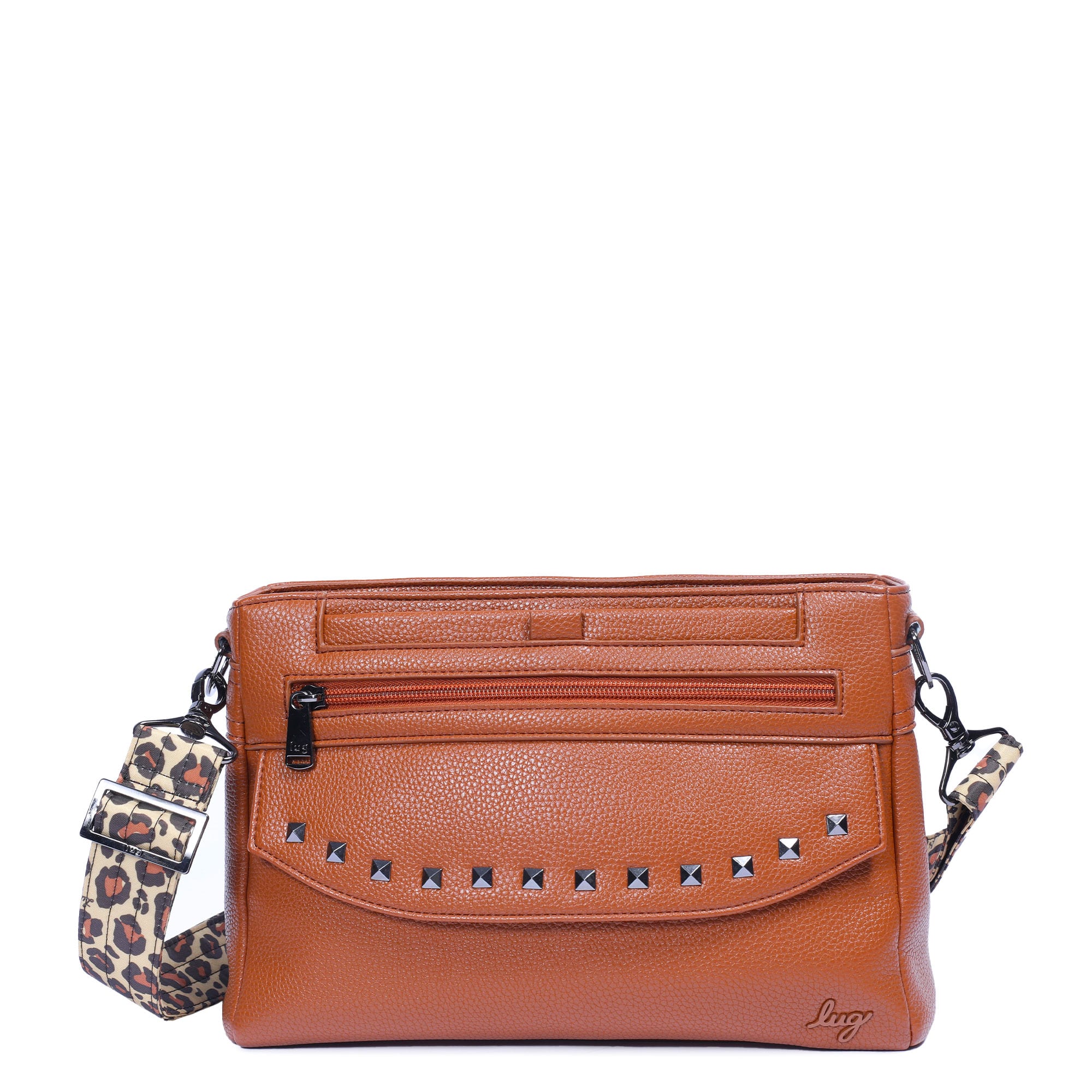 Pacer Classic VL Crossbody Bag - COPPER BROWN - PacerVL_CopperBrownLeopardBrownStrap_01