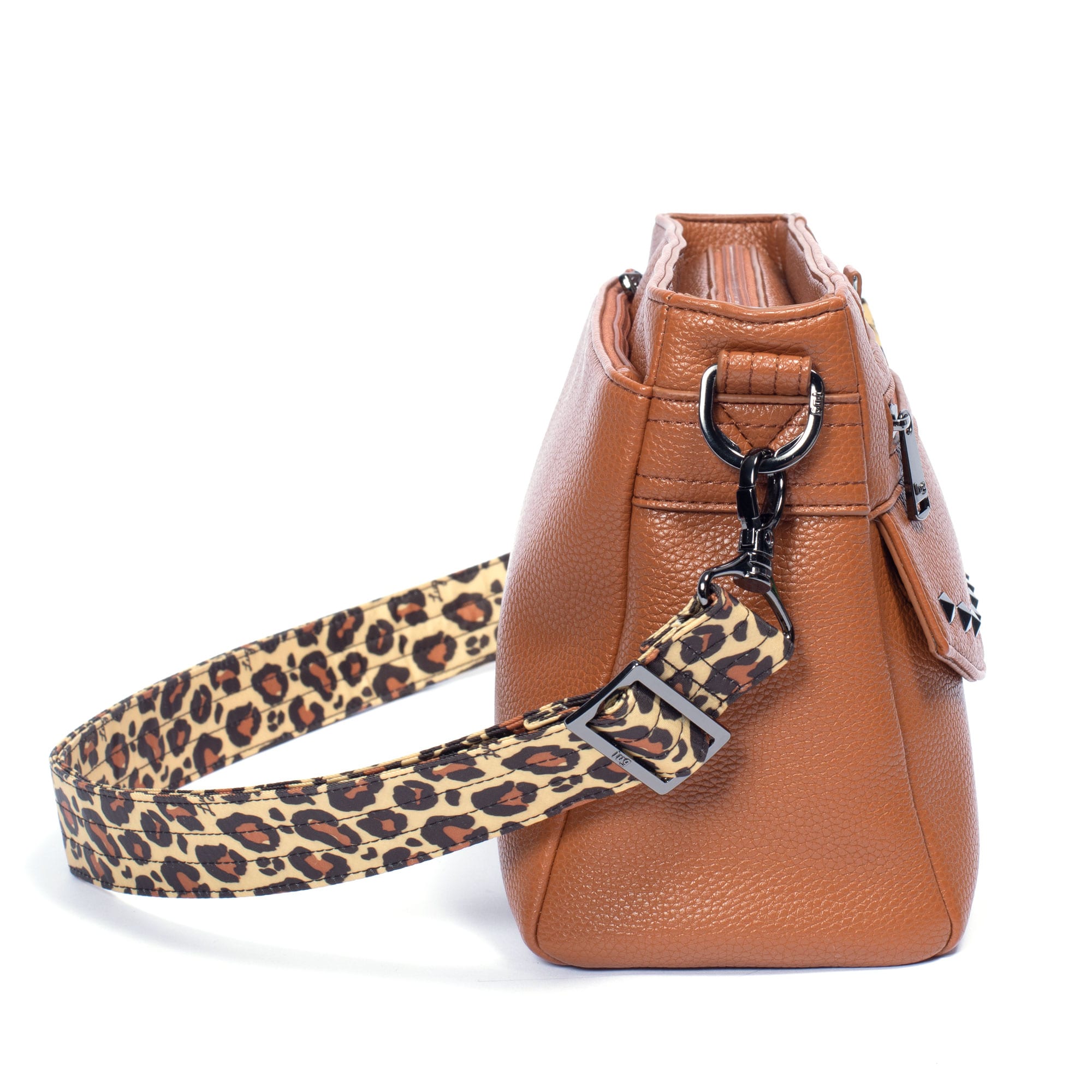 Pacer Classic VL Crossbody Bag - COPPER BROWN - PacerVL_CopperBrownLeopardBrownStrap_03