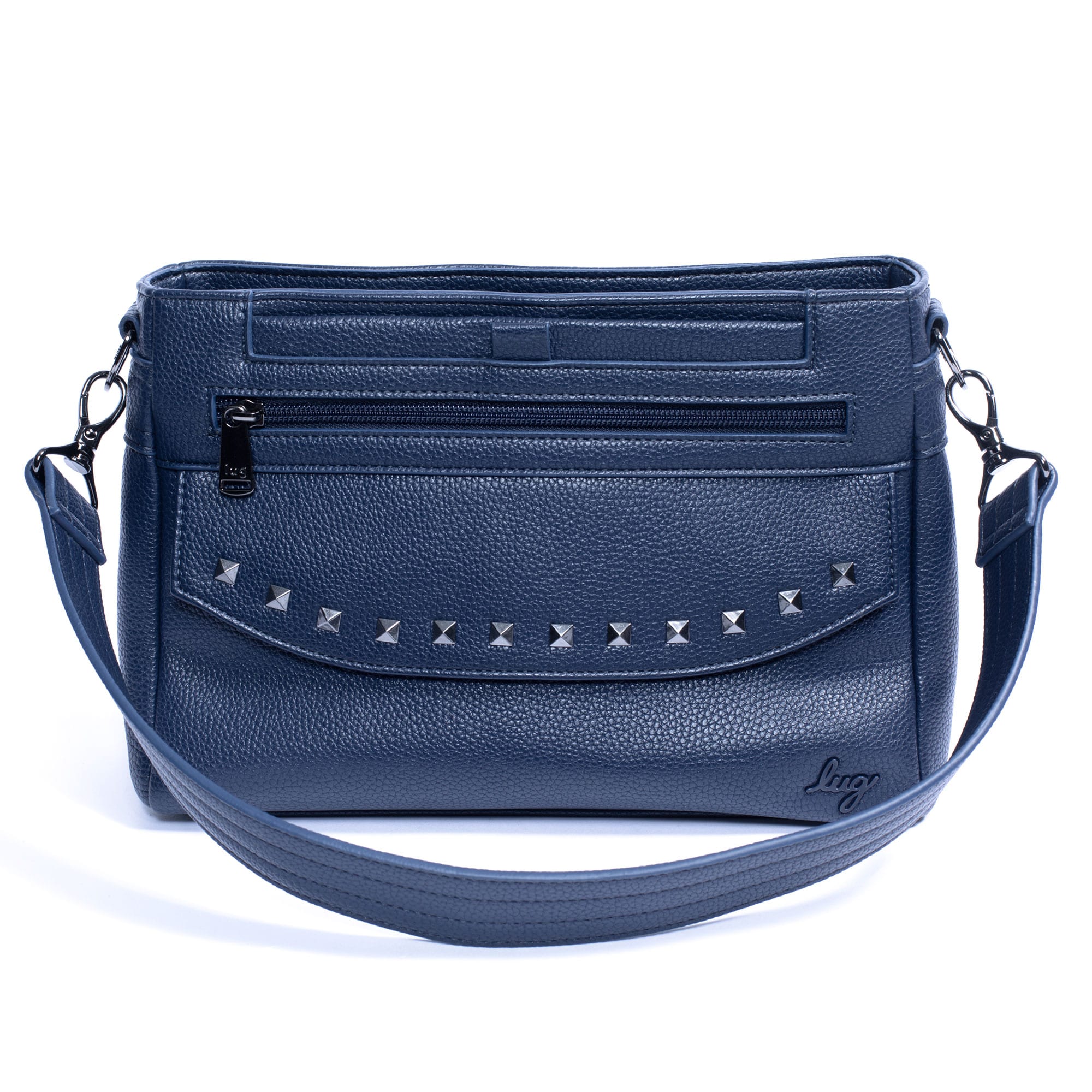 Pacer Classic VL Crossbody Bag - - PacerVL_NavyBlue-LeopardNavyStrap_01_a