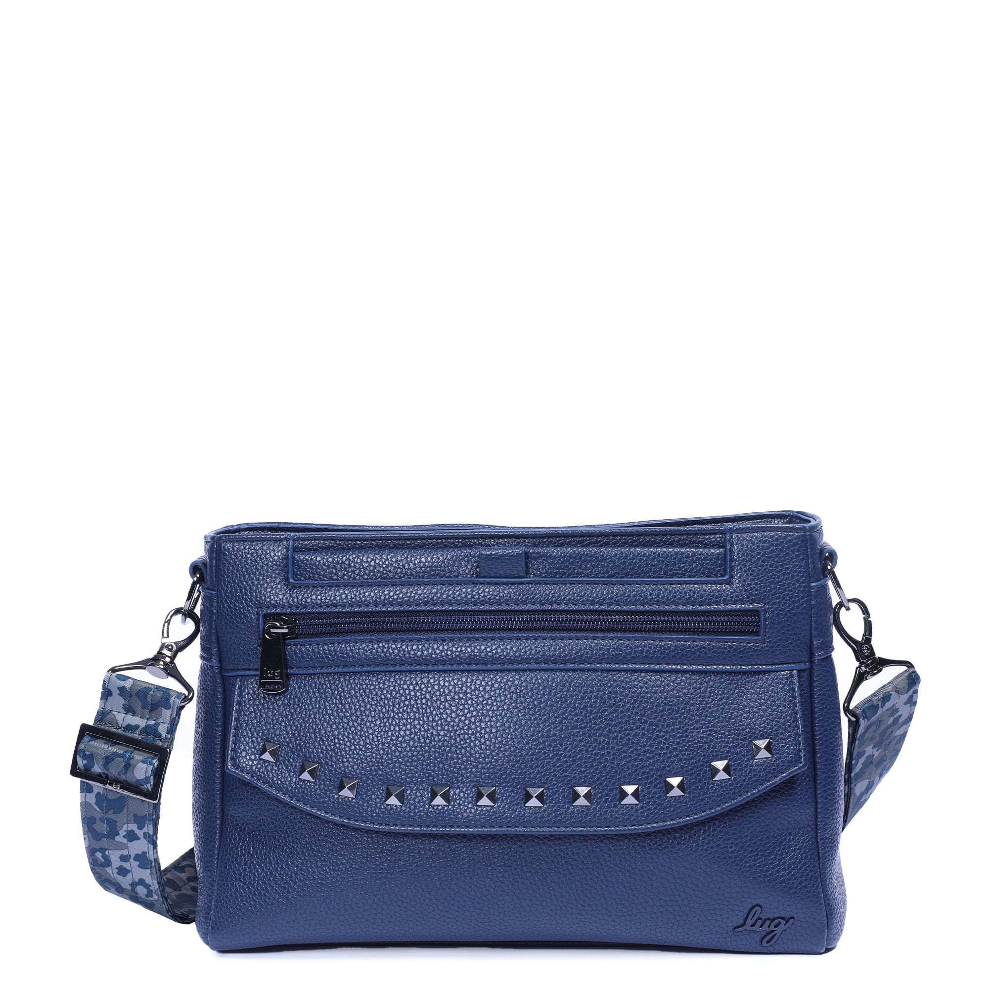 Pacer Classic VL Crossbody Bag - - PacerVL_NavyBlueLeopardNavyStrap_01_0e1e5e32-4545-4e70-800b-aaf59f484be1