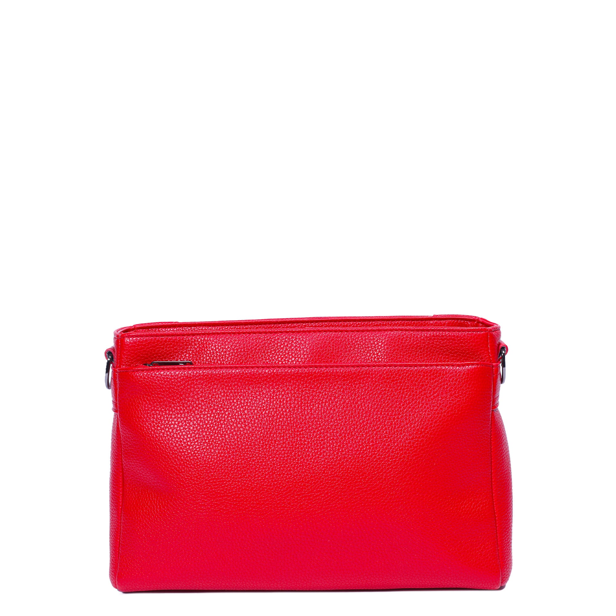 Pacer Classic VL Crossbody Bag - POPPY RED - PacerVL_PoppyRedPlaidGreyStrap_04