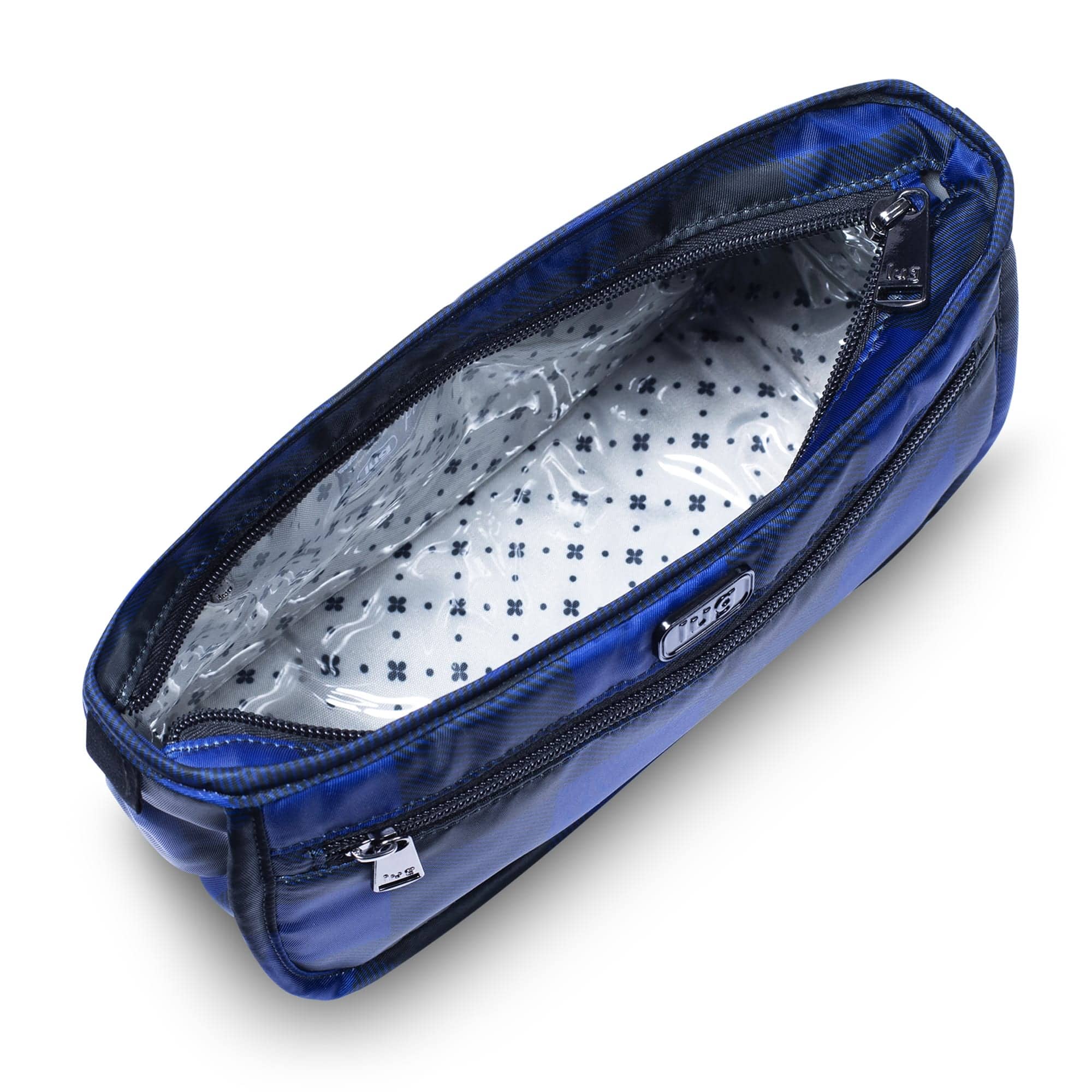 Parasail Cosmetic Case - BUFFALO CHECK BLUE - Parasail_BuffaloCheckBlue_05