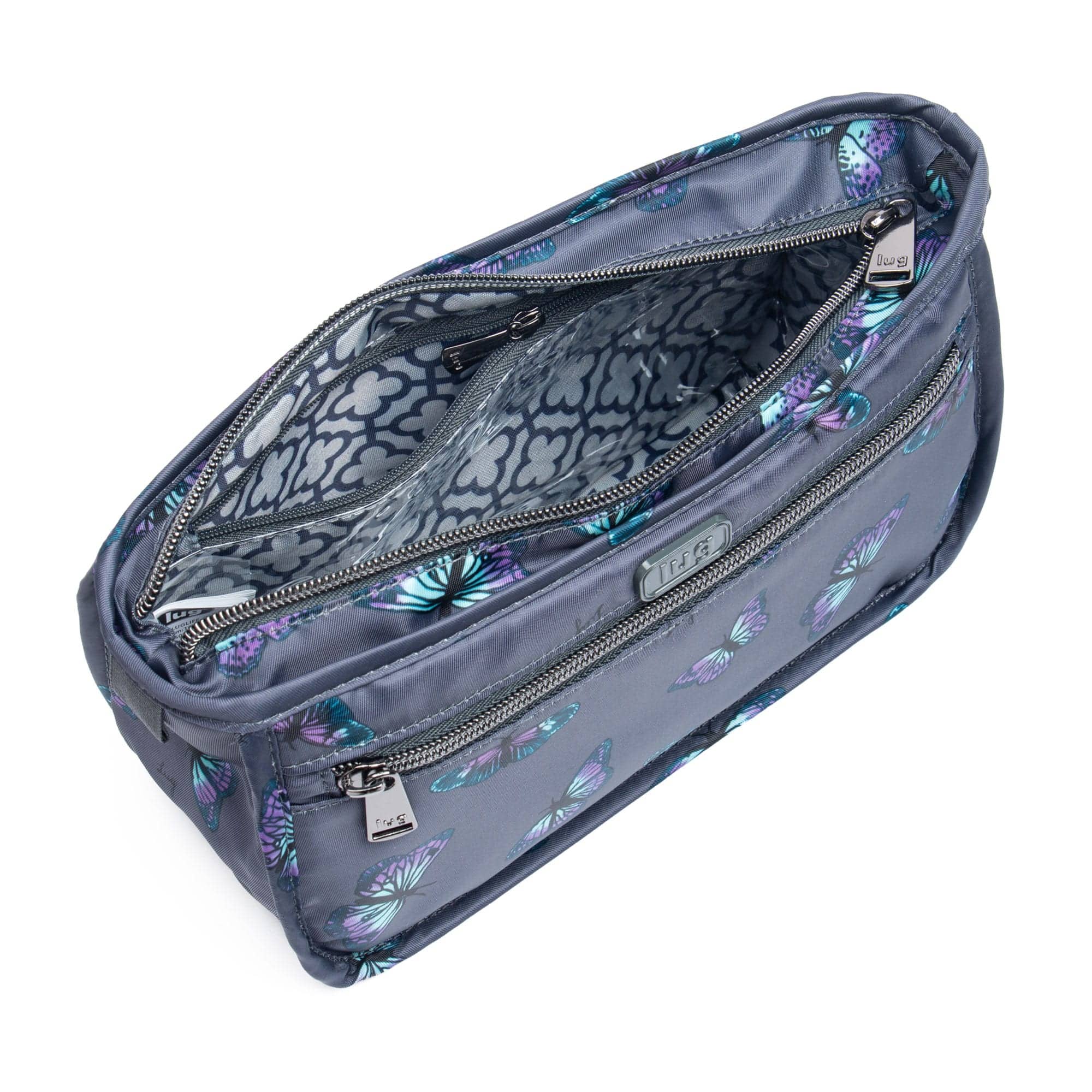 Parasail Cosmetic Case - BUTTERFLY GREY - Parasail_ButterflyGrey_05