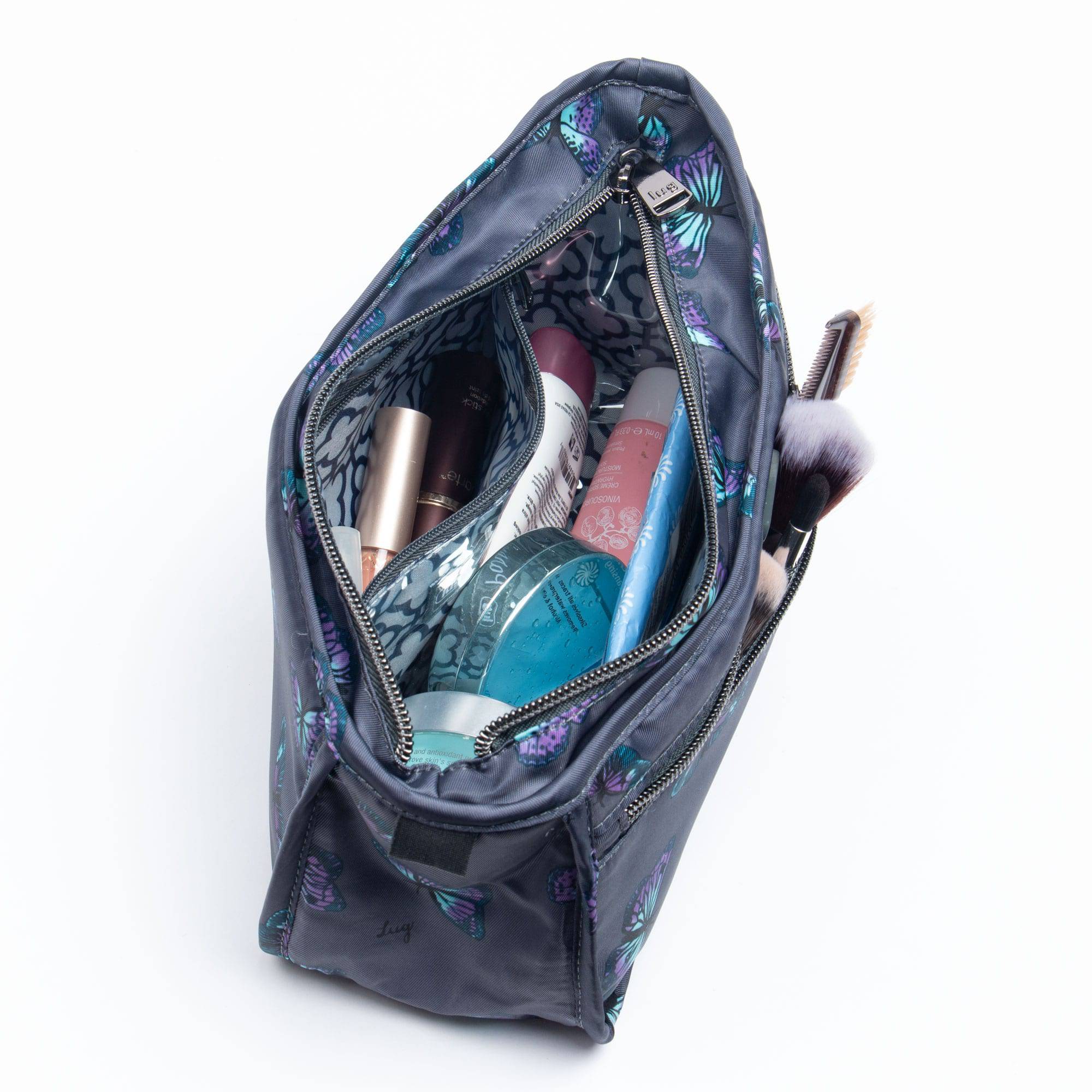 Parasail Cosmetic Case - BUTTERFLY GREY - Parasail_ButterflyGrey_07c