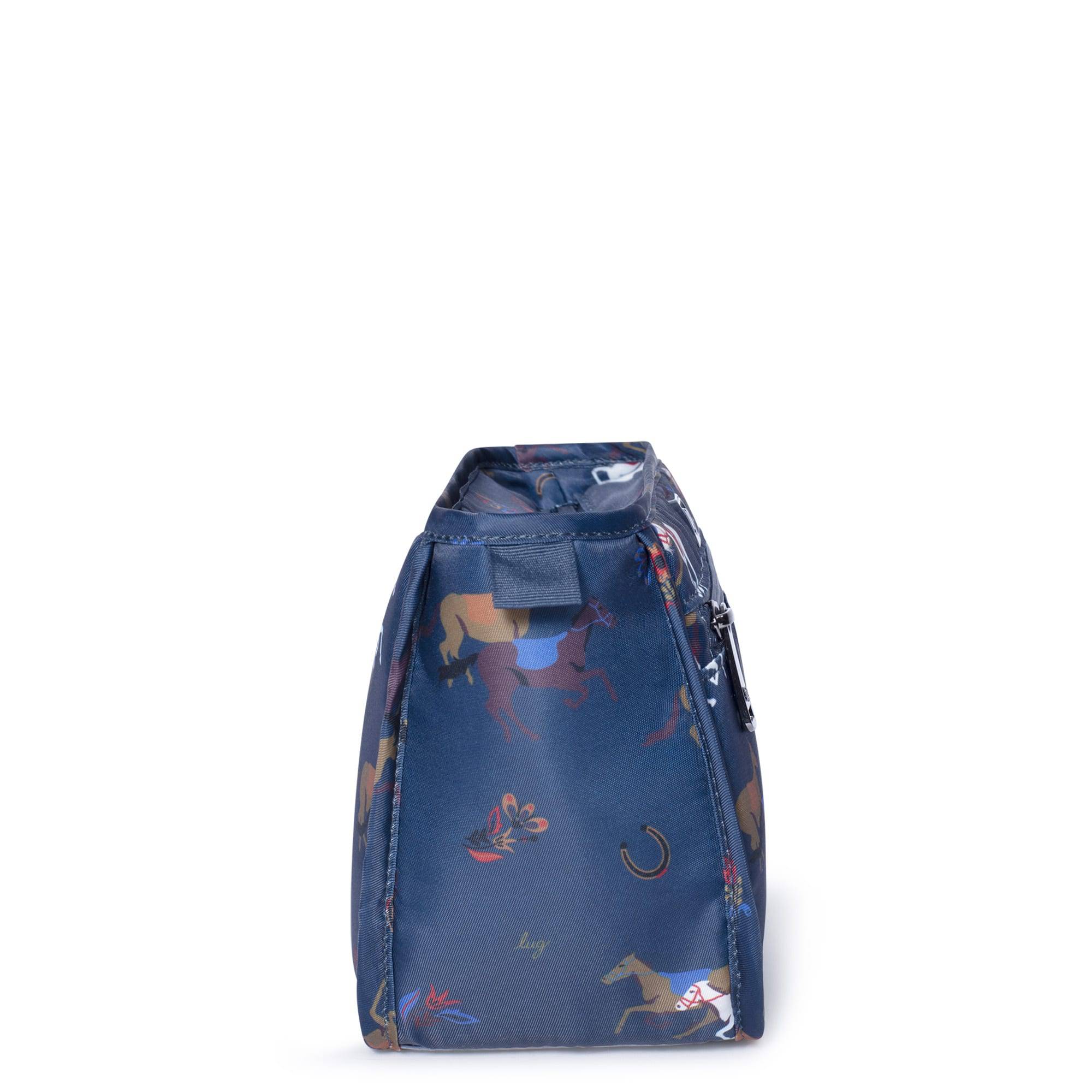 Parasail Cosmetic Case - HORSES NAVY - Parasail_HorseBlue_03