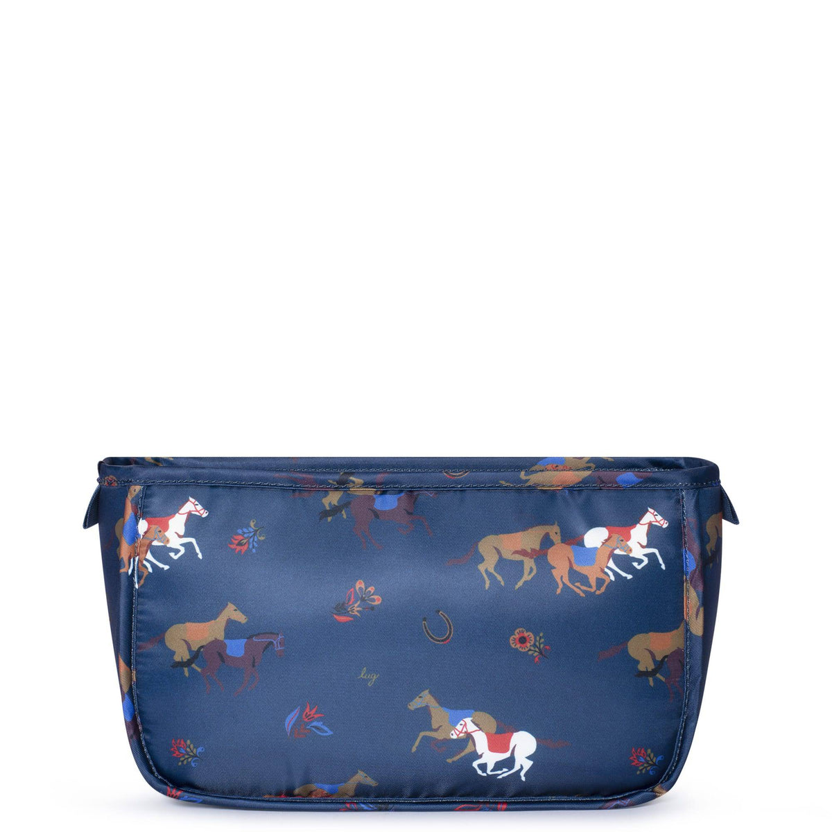 Parasail Cosmetic Case - HORSES NAVY - Parasail_HorseBlue_04