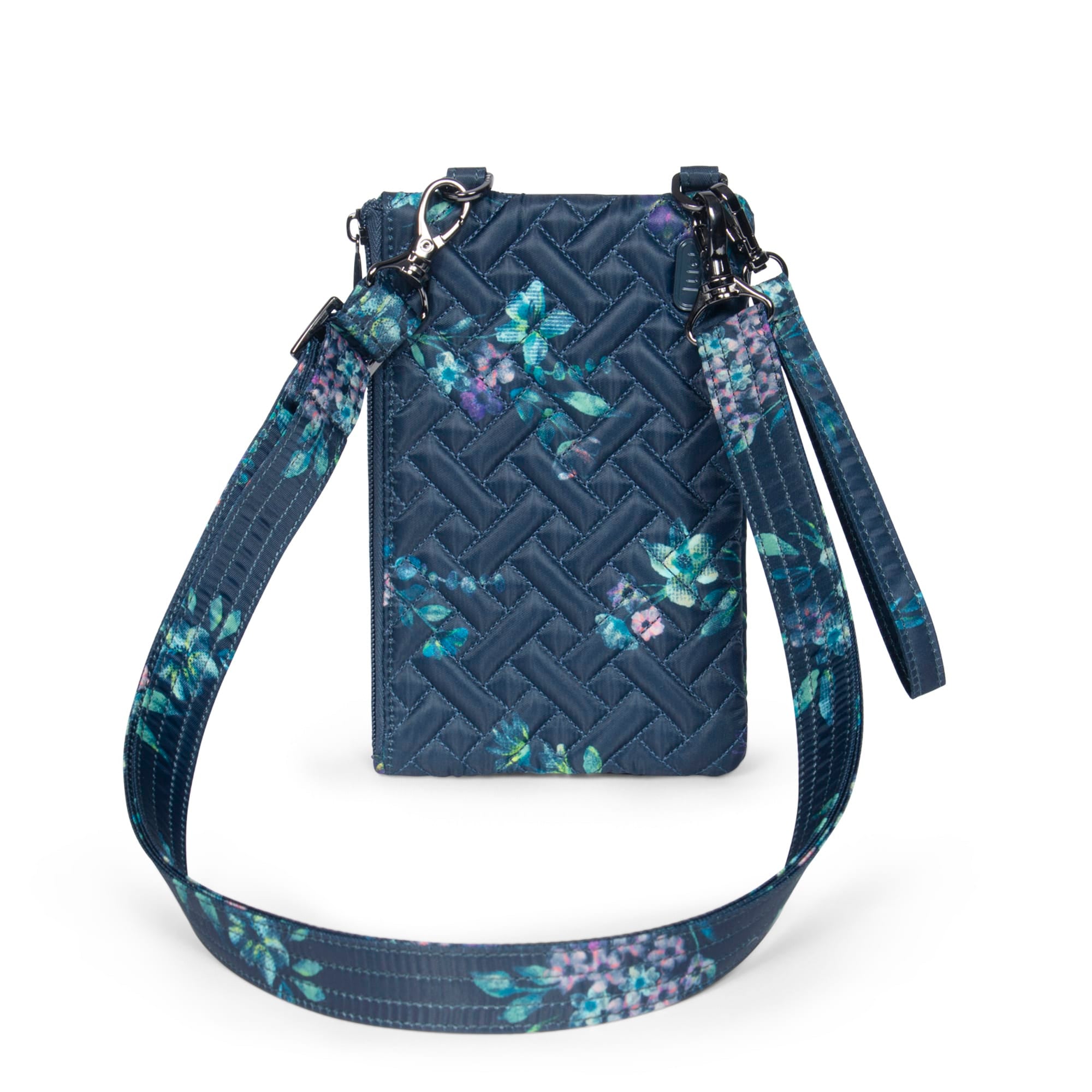 Peekaboo Convertible Crossbody Bag - BOUQUET NAVY - PeekabooPouch_BouquetNavy_01a