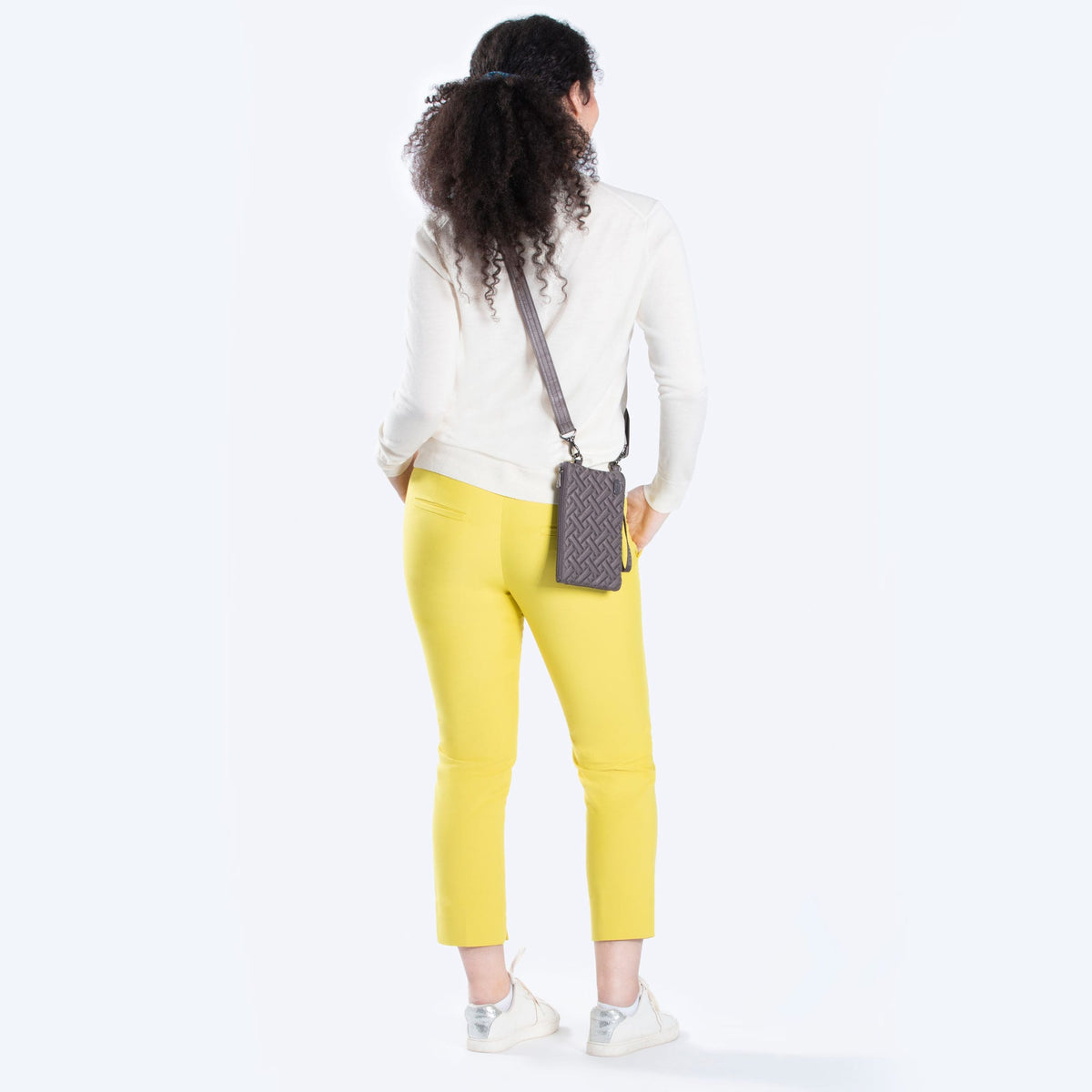 Peekaboo Convertible Crossbody Bag - GUNMETAL GREY - PeekabooPouch_GunmetalGrey_Model_01