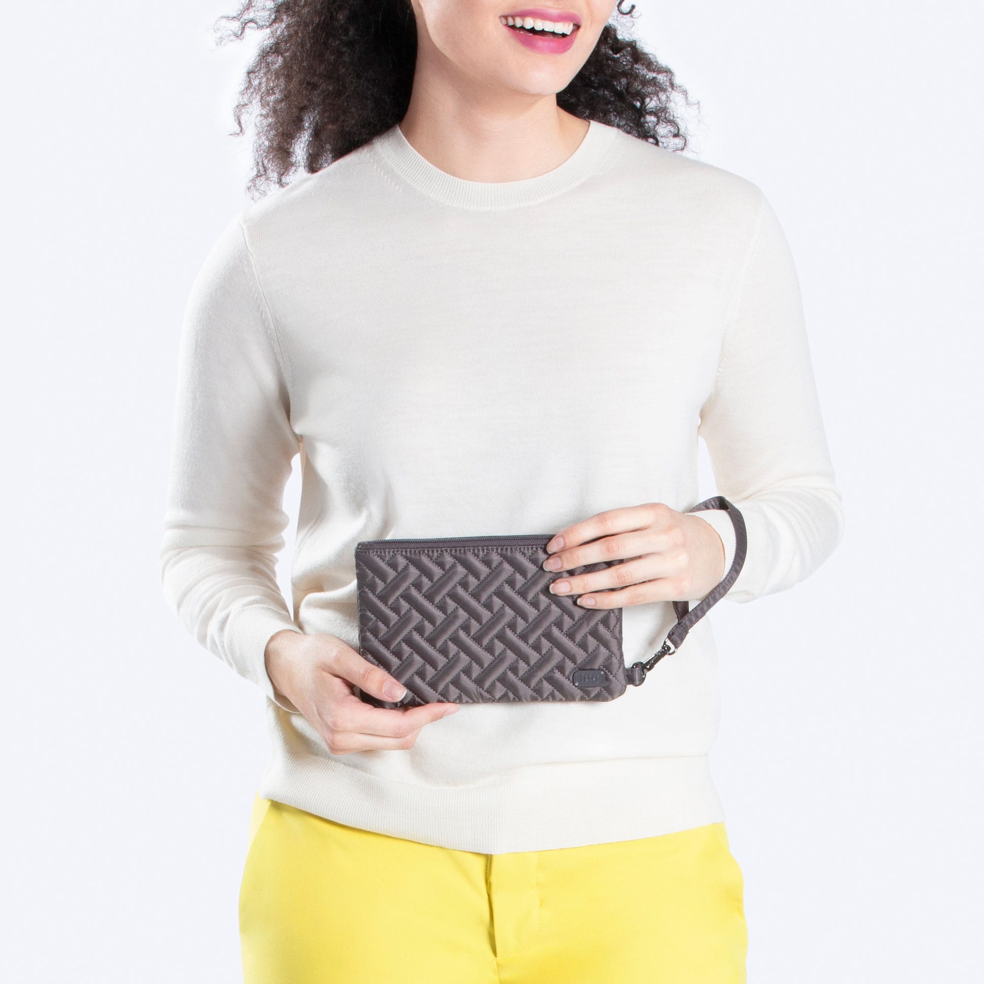 Peekaboo Convertible Crossbody Bag - GUNMETAL GREY - PeekabooPouch_GunmetalGrey_Model_02