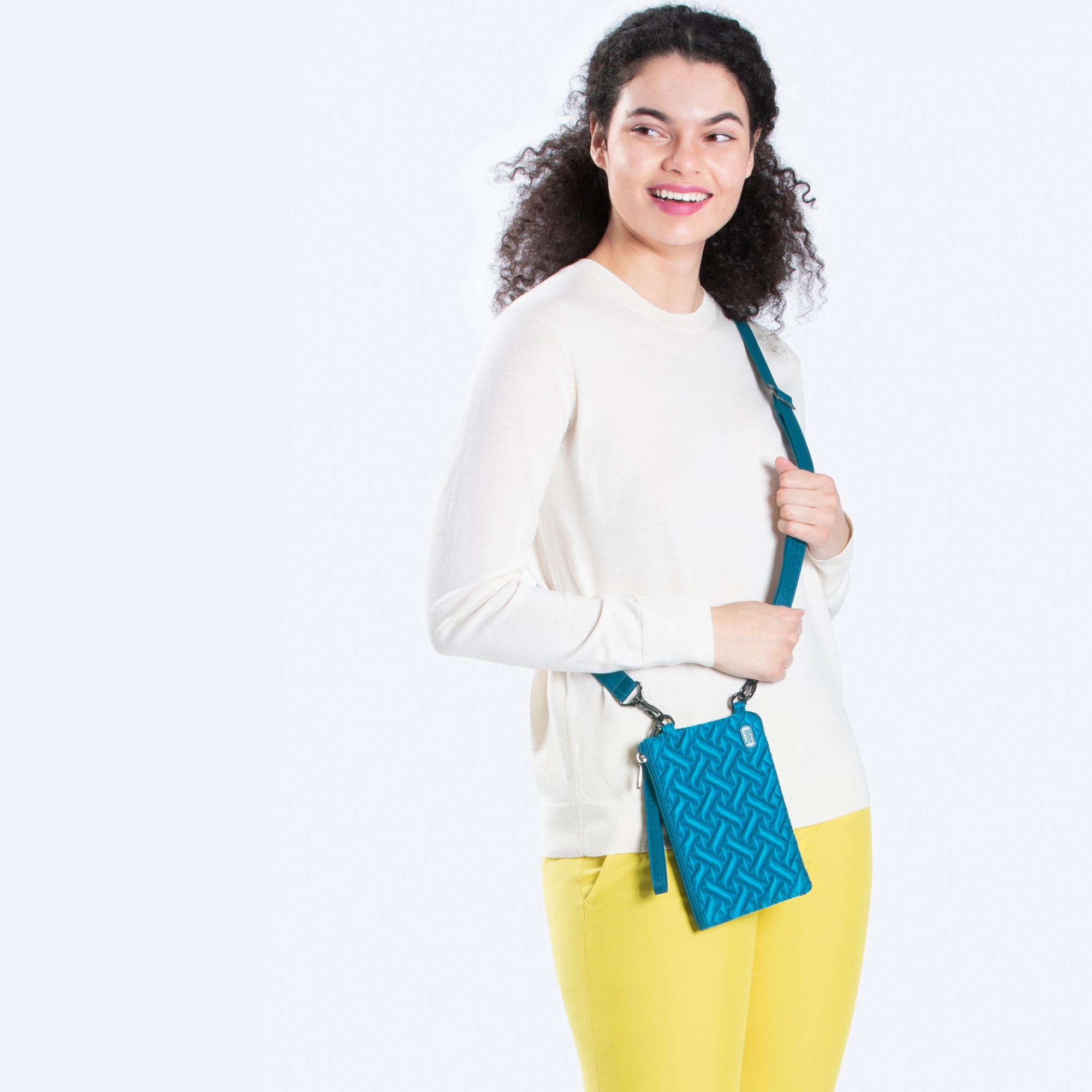 Peekaboo Convertible Crossbody Bag - OCEAN BLUE - PeekabooPouch_OceanBlue_Model_01