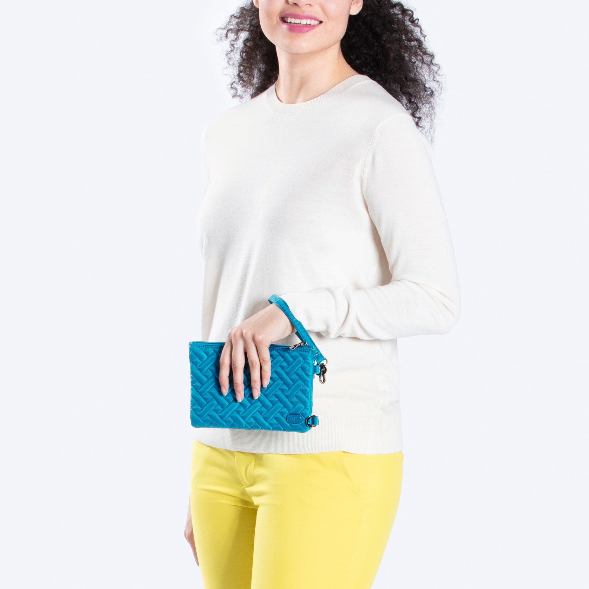 Peekaboo Convertible Crossbody Bag - OCEAN BLUE - PeekabooPouch_OceanBlue_Model_02