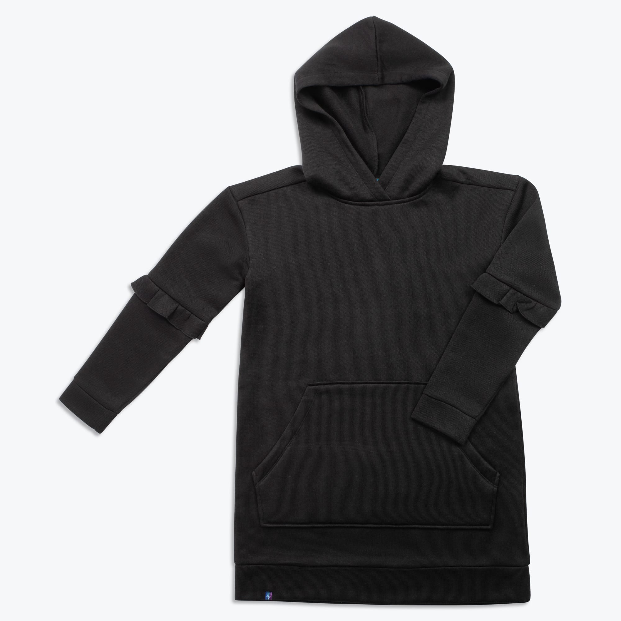 Peekaboo Sweater Fleece Tunic Hoodie - BLACK - PeekabooSweaterFleece_Black_Flatlay_4f5e8b8e-51fe-4a55-9b9b-51eacece6bcb