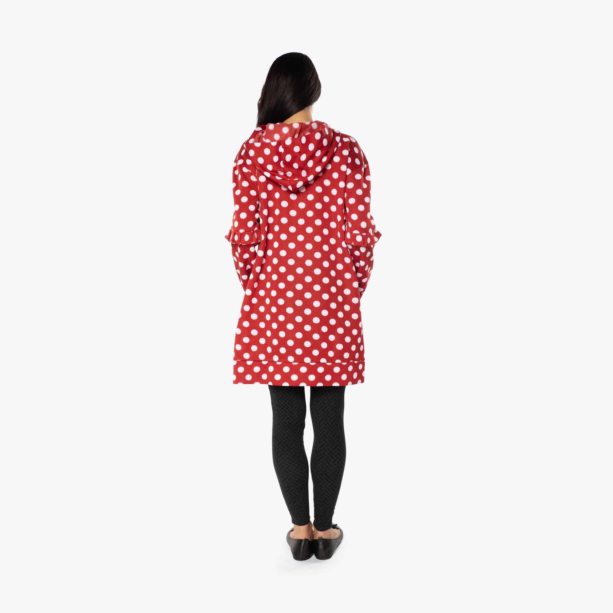 Peekaboo Sweater Fleece Tunic Hoodie - CRIMSON LARGE DOT - PeekabooSweaterFleece_CrimsonLGDot_M_02_1c8f40a4-07f3-40a7-950c-372735f6c622